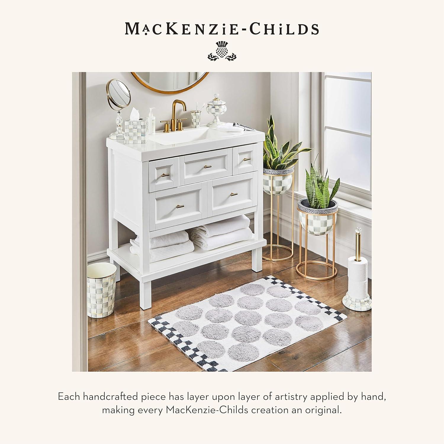 MacKenzie-Childs Sterling Check® Toilet Tissue Storage