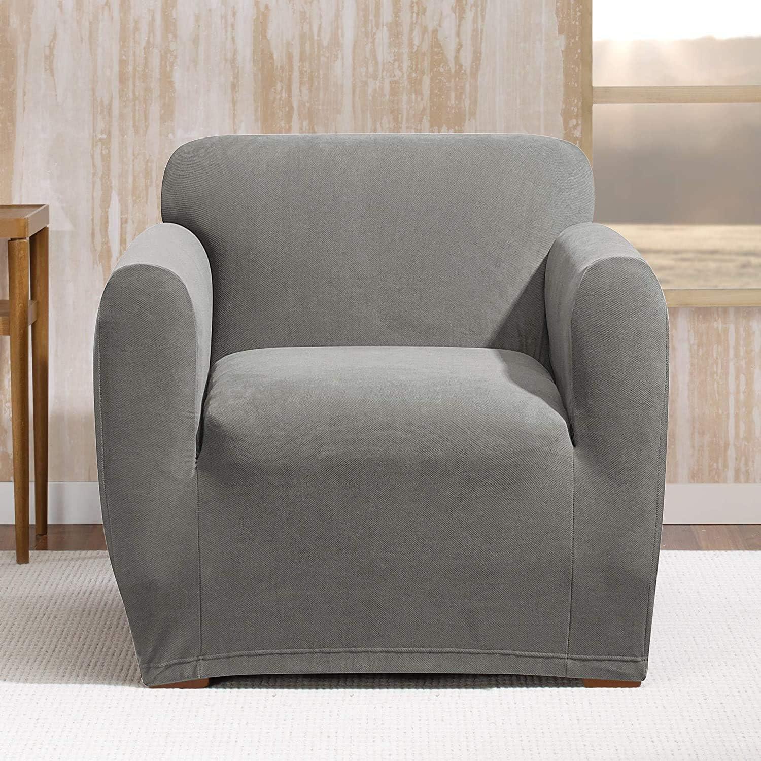 Stretch Morgan Box Cushion Armchair Slipcover