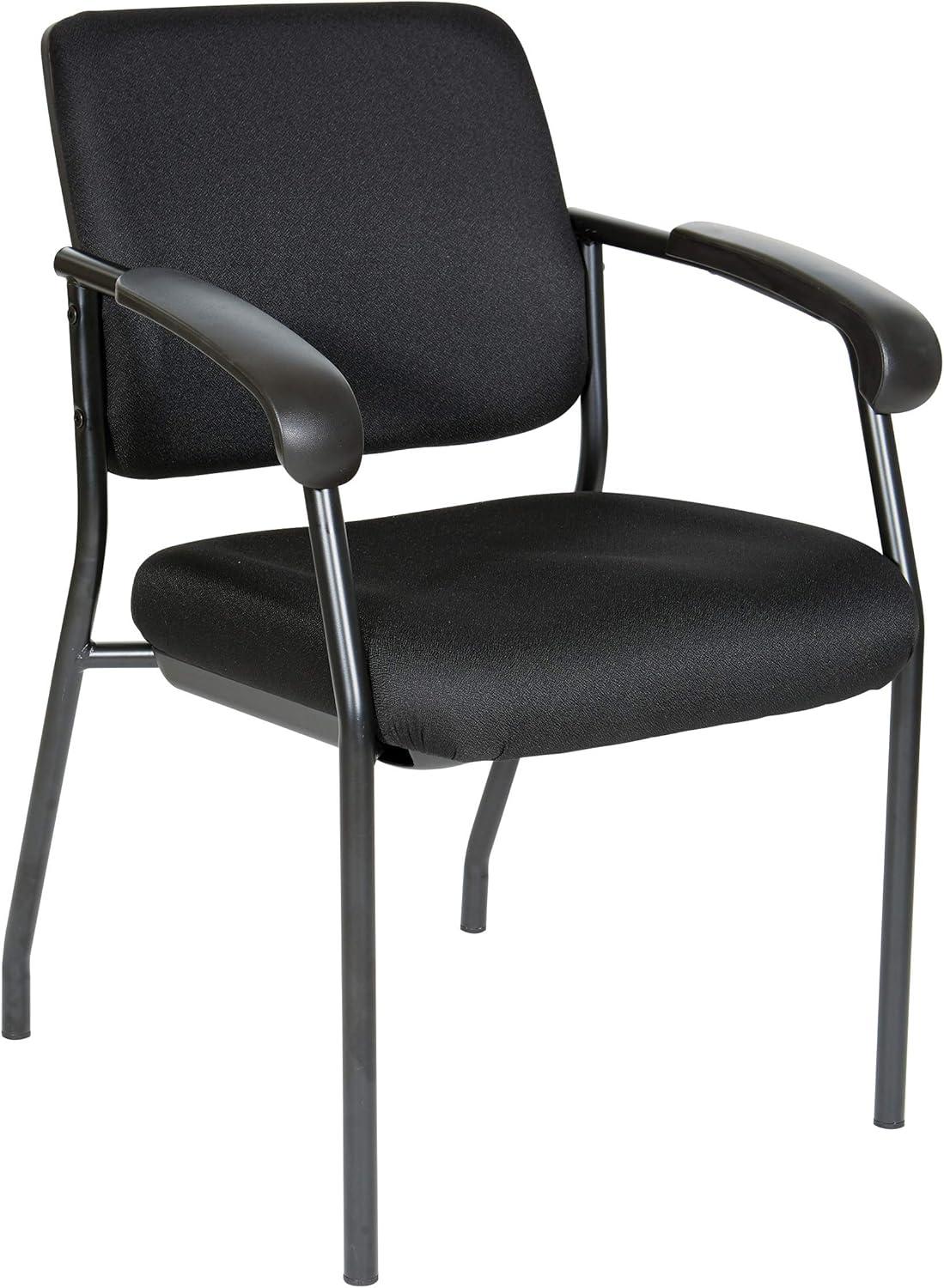 Office Star Products Visitor’s Chair Black Frame Padded Arms