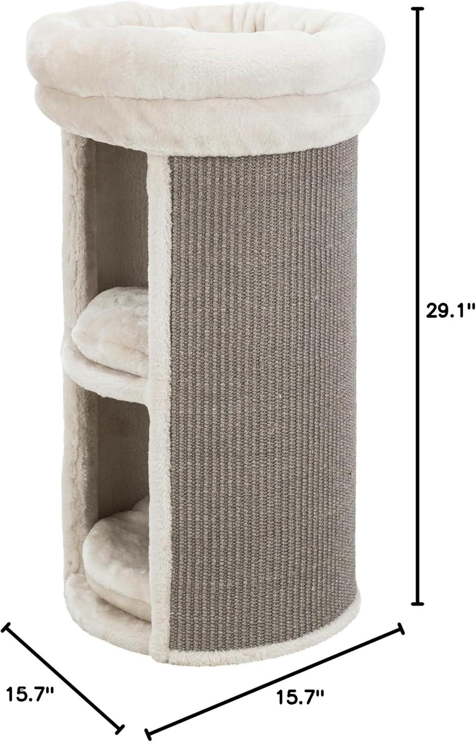 TRIXIE TRIXIE Mexia 29" Cat Tower, 2-Story Cat Condo, Removable Cushions, Cat Bed, Sisal Cat Scratcher, Cat Cube