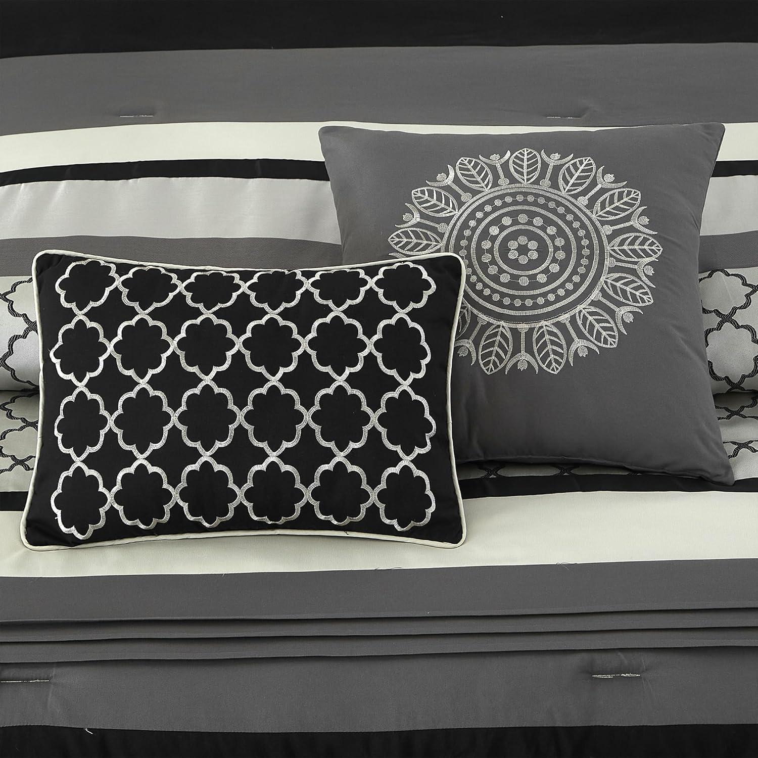 Nanshing America, Inc Avalon Microfiber Modern & Contemporary 8 Piece Comforter Set