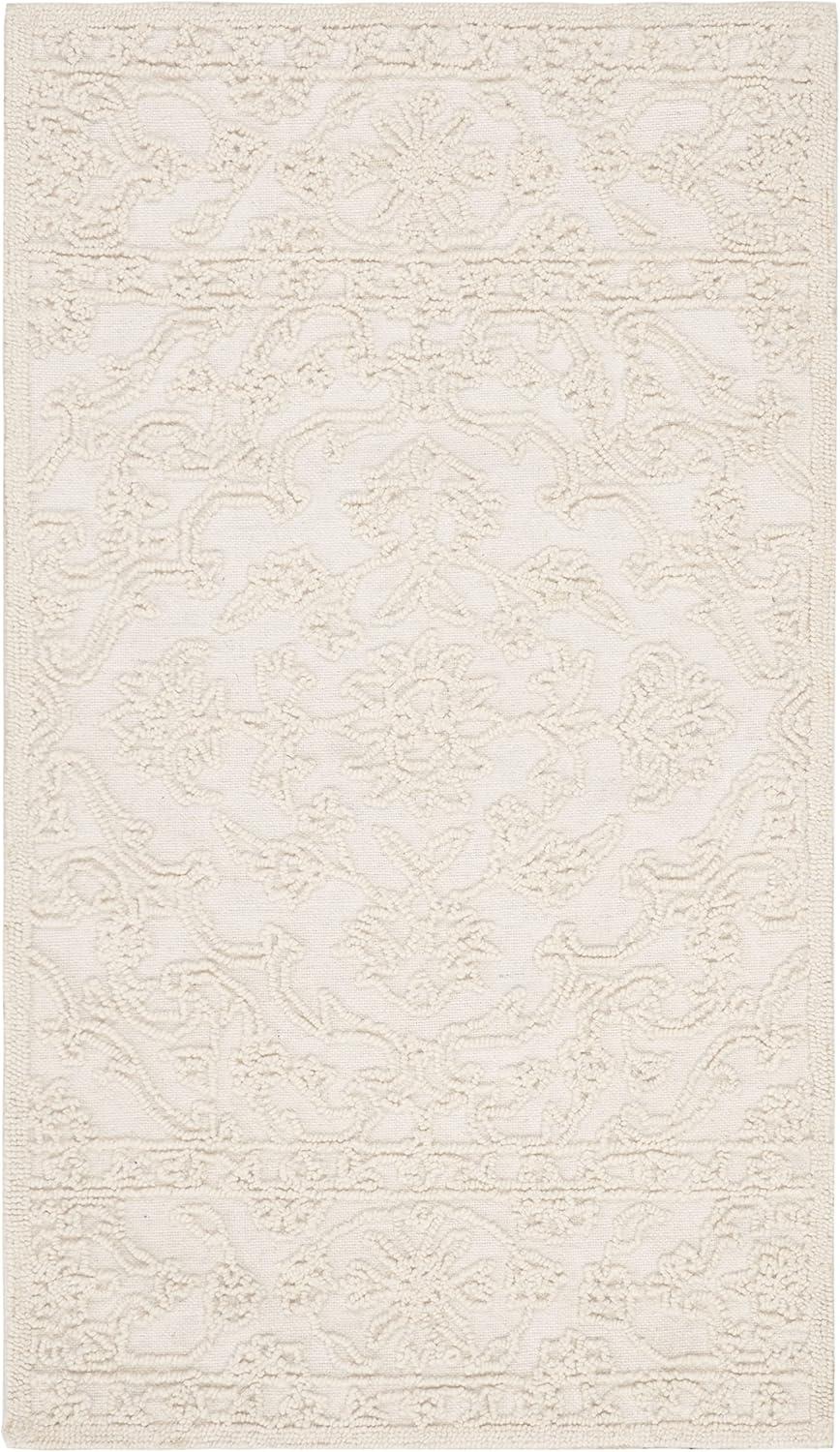 SAFAVIEH Trace Molly Solid Area Rug, Ivory, 2' x 3'