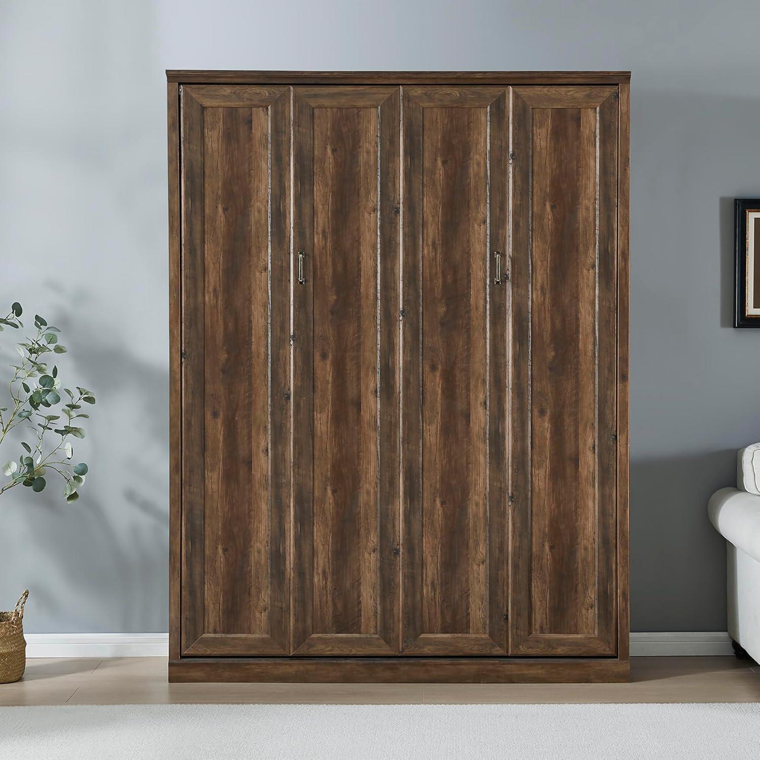 GROUPES Half Self-Close And Open Murphy Bed Cabinet Space-Saving Bed  Perfect For Guest Room, For Bed Room, Guest Room, Home Office