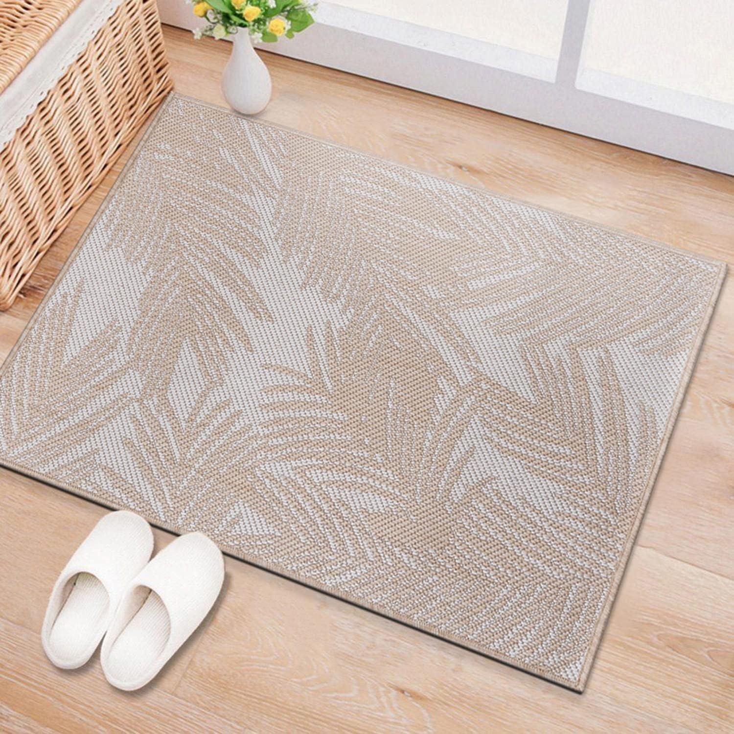 World Rug Gallery Contemporary Distressed Leaves Textured Flat Weave Indoor/Outdoor Area Rug