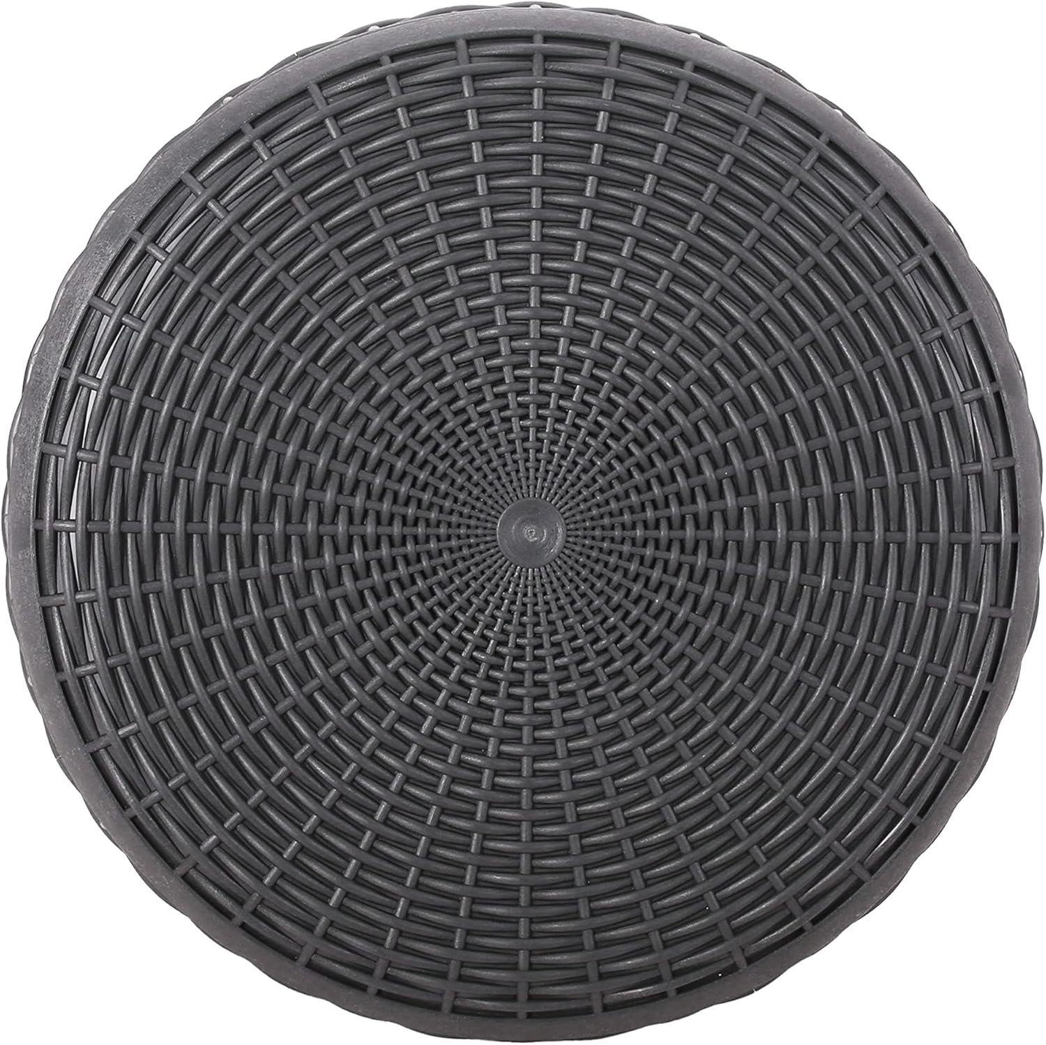 Olivo Patio Faux Wicker Patio Table - Dark Gray - Christopher Knight Home