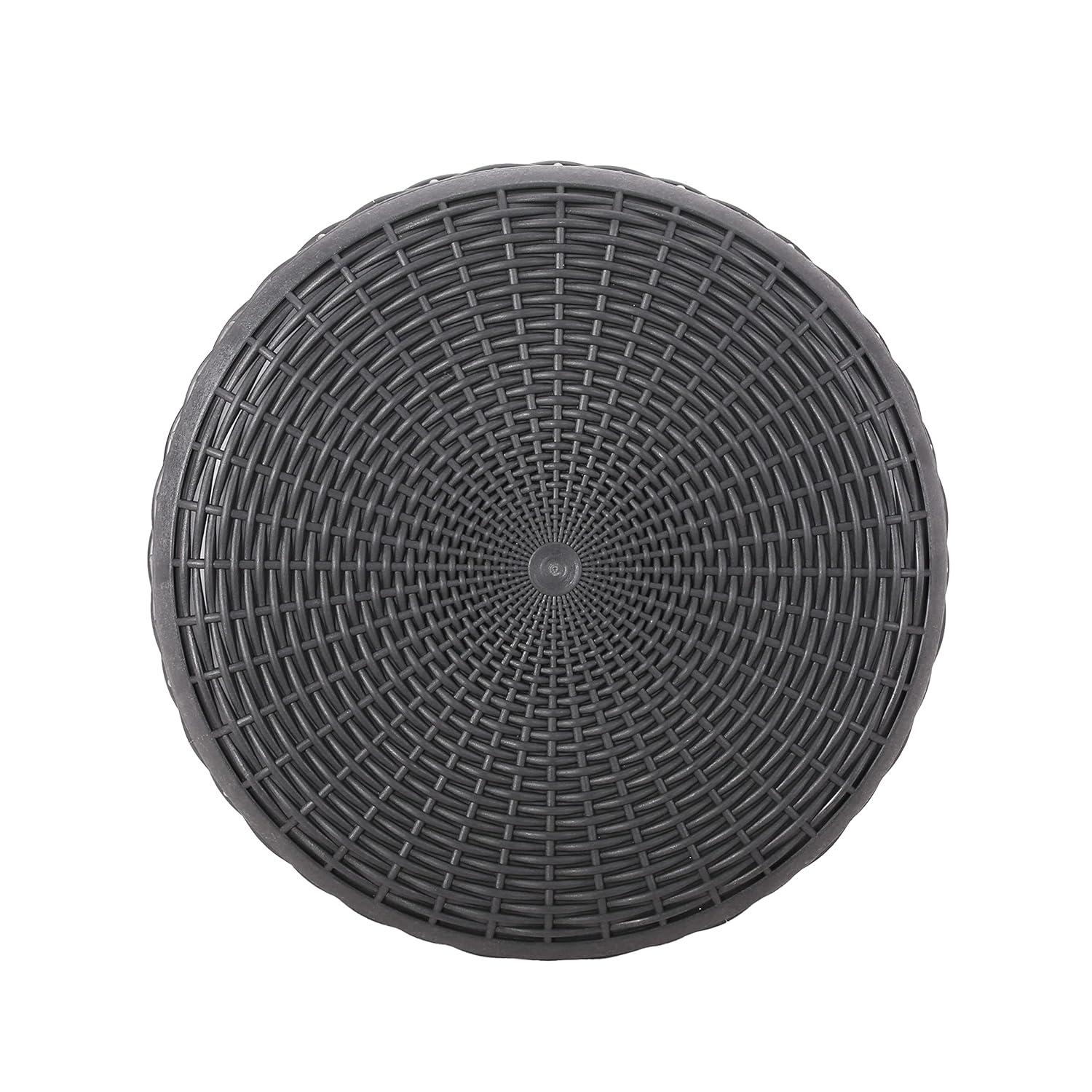 Olivo Patio Faux Wicker Patio Table - Dark Gray - Christopher Knight Home