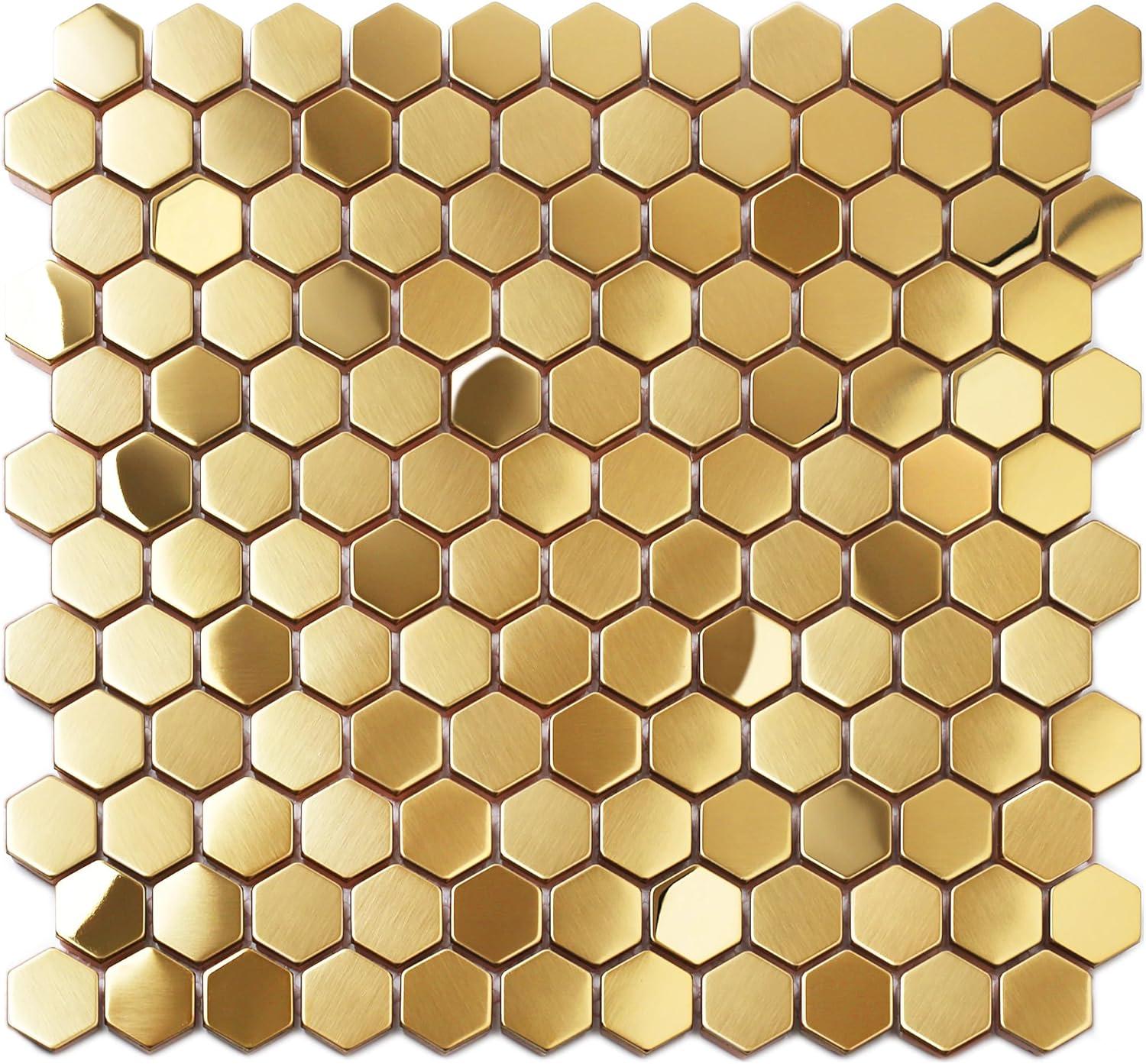 Hexagon Metal Look Wall & Floor Tile