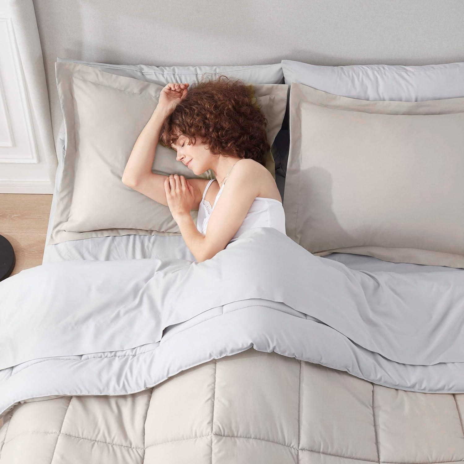 Bed-in-A-Bag Reversible Comforter Set with Bed Sheets