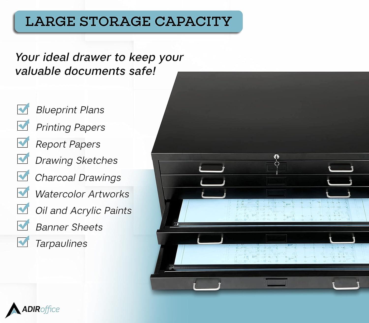 46.38" Wide 5 -Drawer Steel File Cabinet