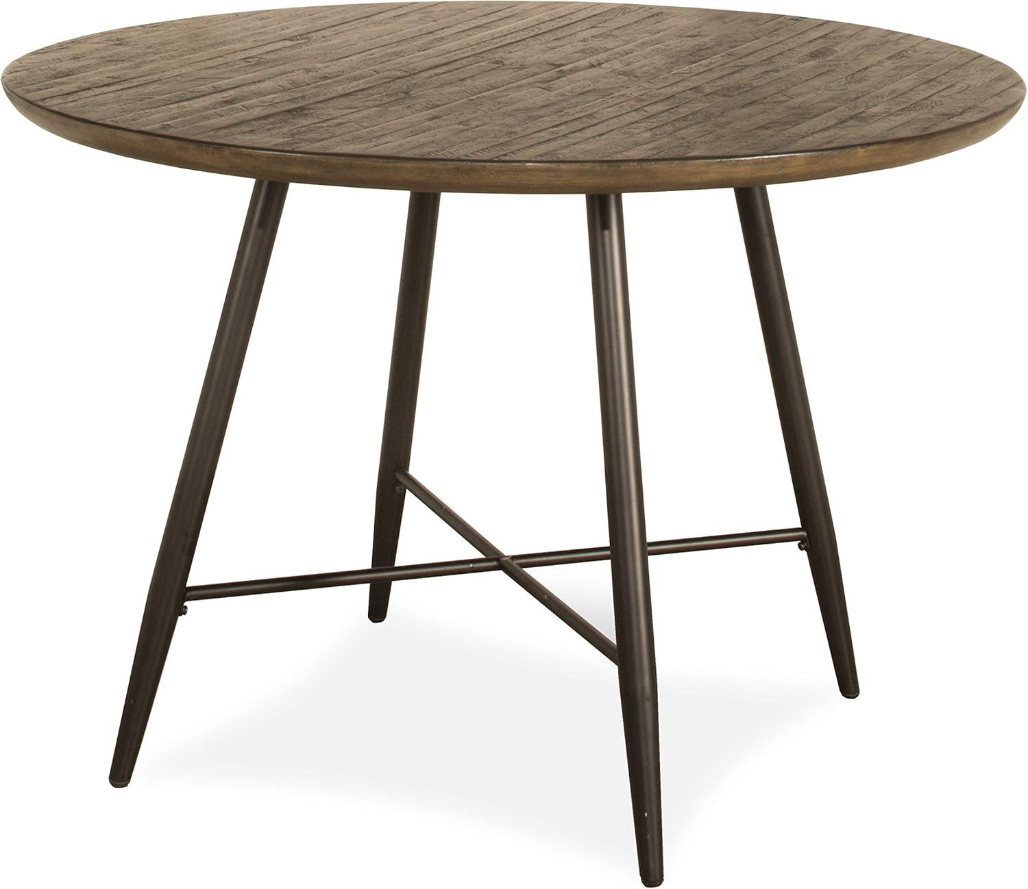 Forest Hill Round Dining Table Wood Brown - Hillsdale Furniture: Mid-Century, 4-Point Leg, Seats 4