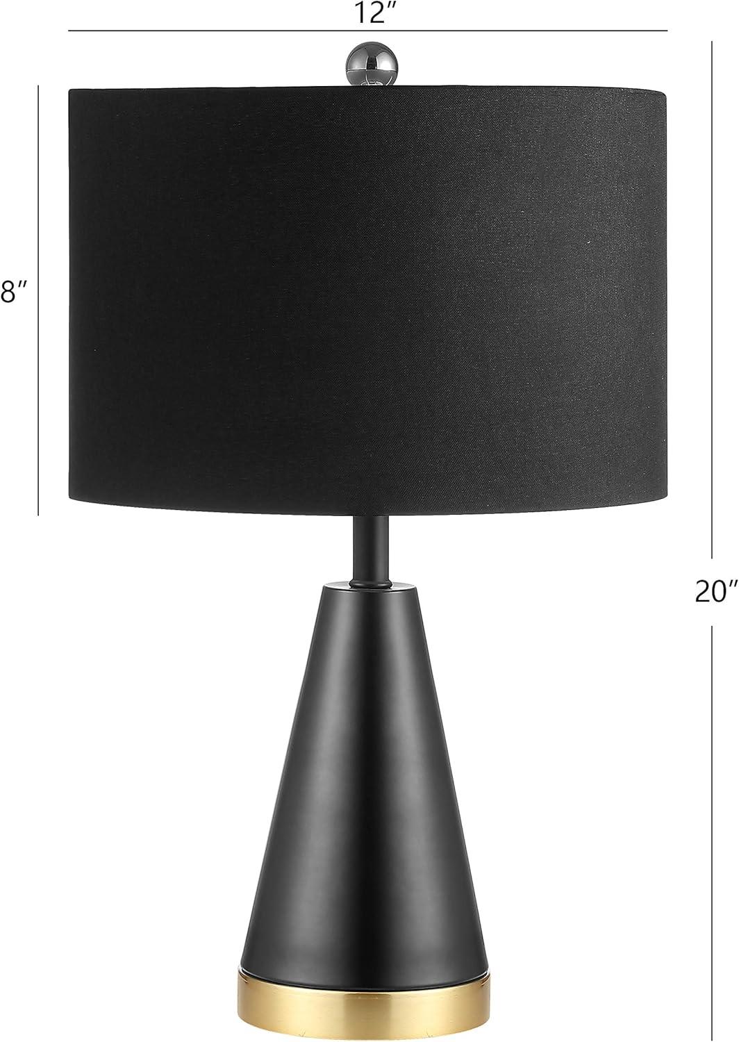 Penla Table Lamp (Set of 2) - Black/Brass Gold - Safavieh.