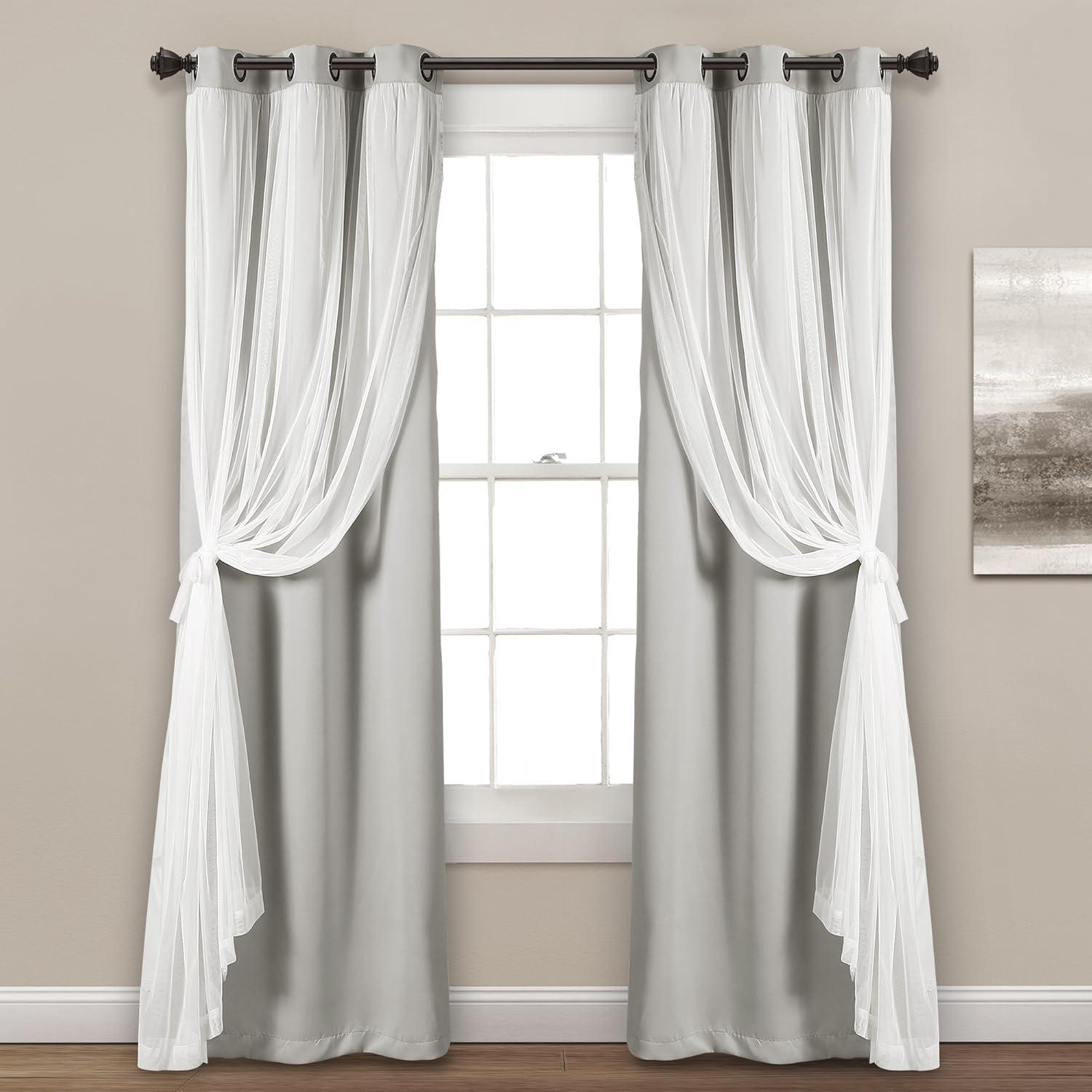 Lush Decor Polyester Blackout Curtain Pair (Set of 2)