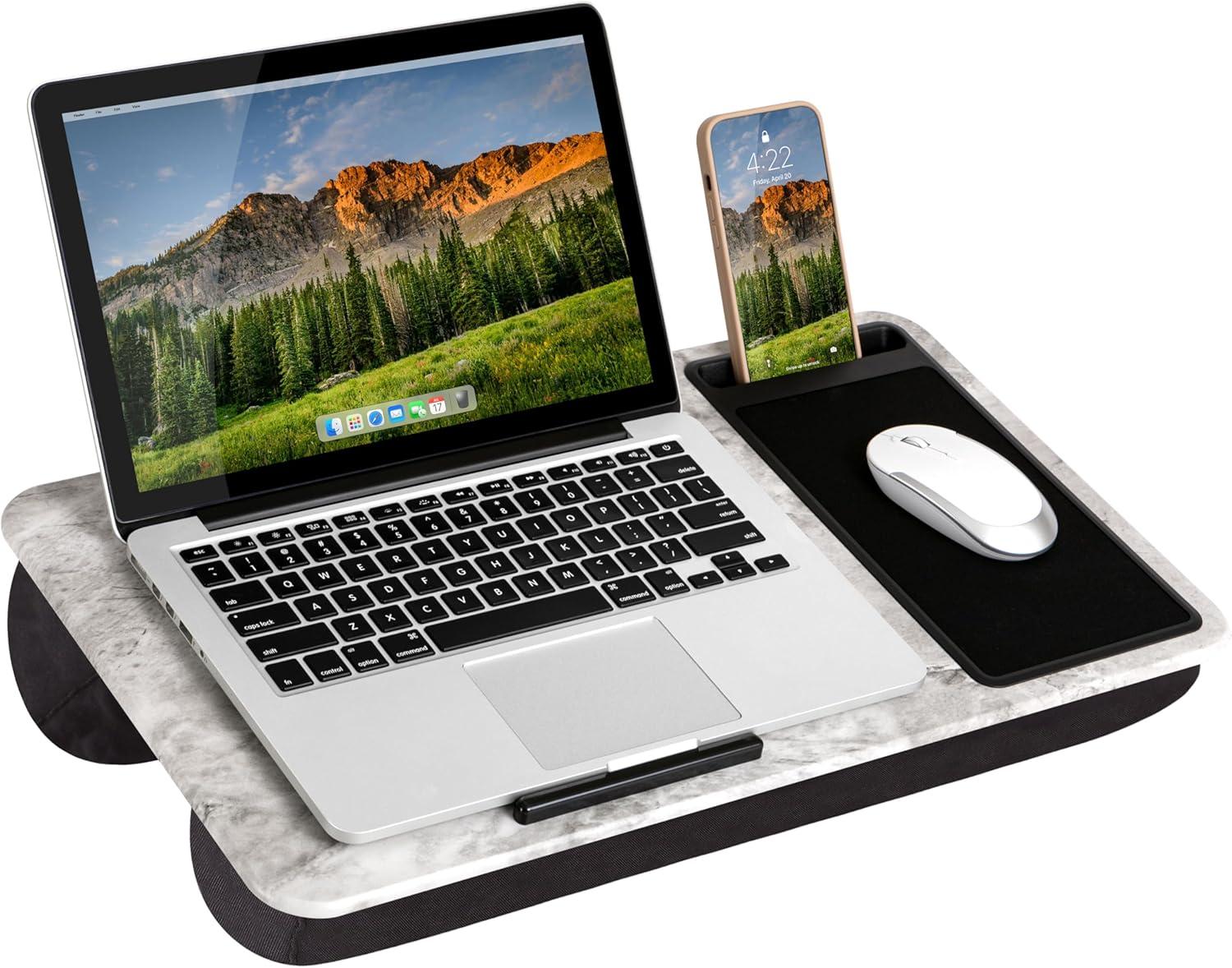 LapGear Home Office Lap Desk, White Marble