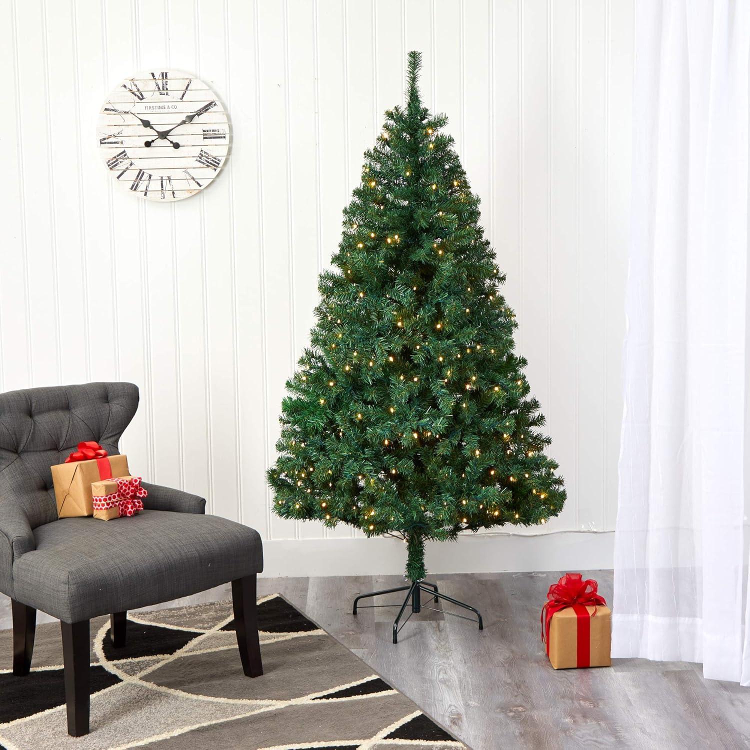 Nearly Natural 6' Northern Tip Pine Prelit LED Artificial Christmas Tree