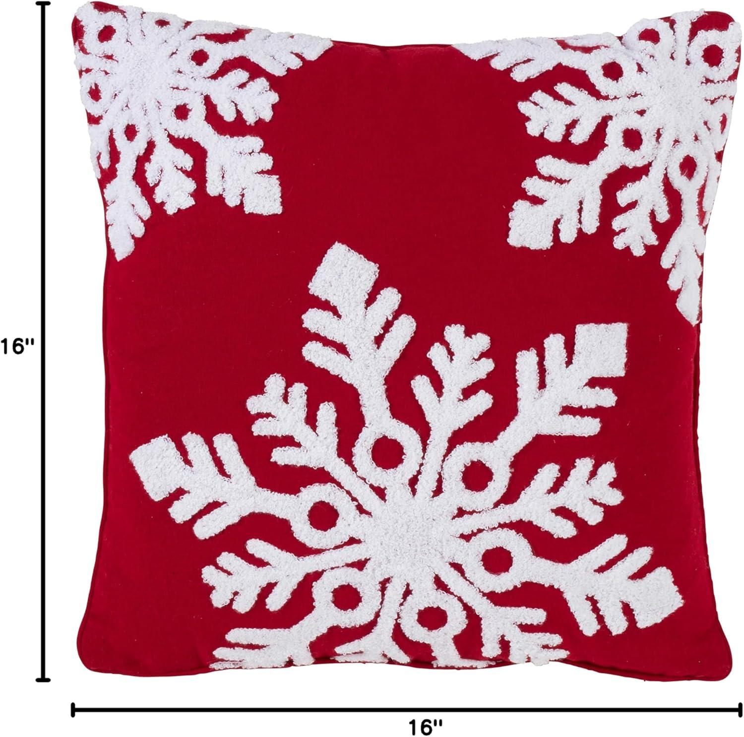 Chute De Neige Collection Appliqued Down Throw Pillow