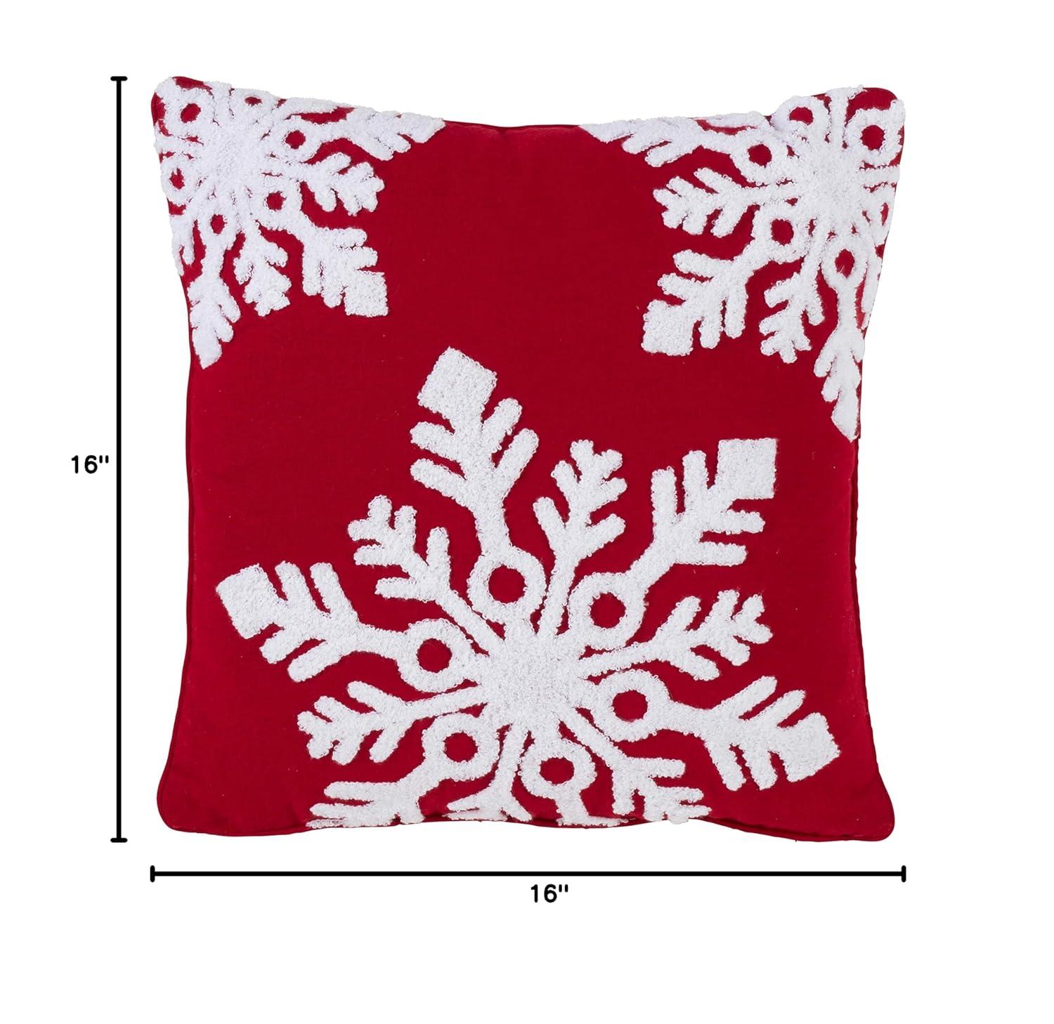 Chute De Neige Collection Appliqued Down Throw Pillow