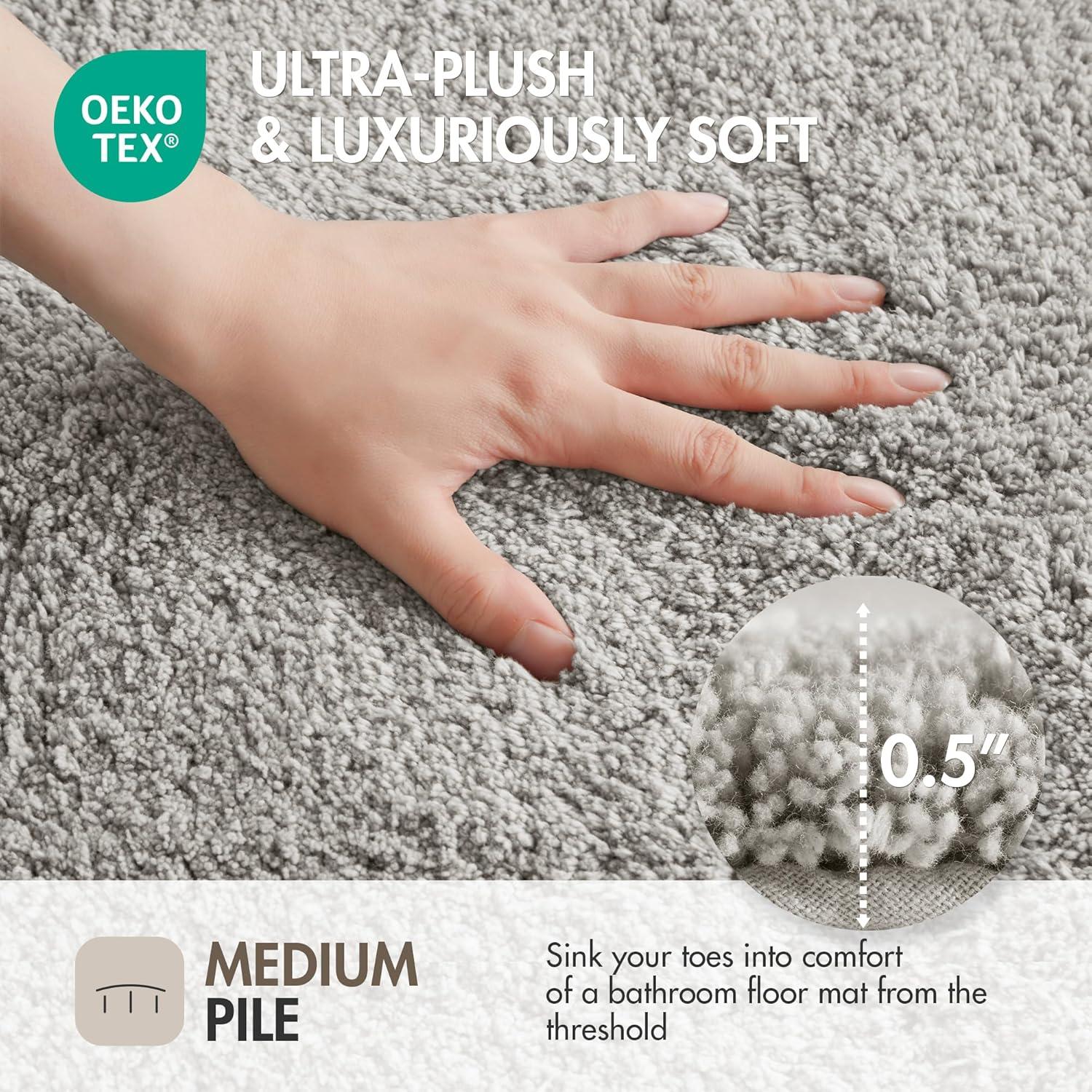 Madison Park Evan 100% Cotton Tufted Bath Rug with Non-Slip Backing