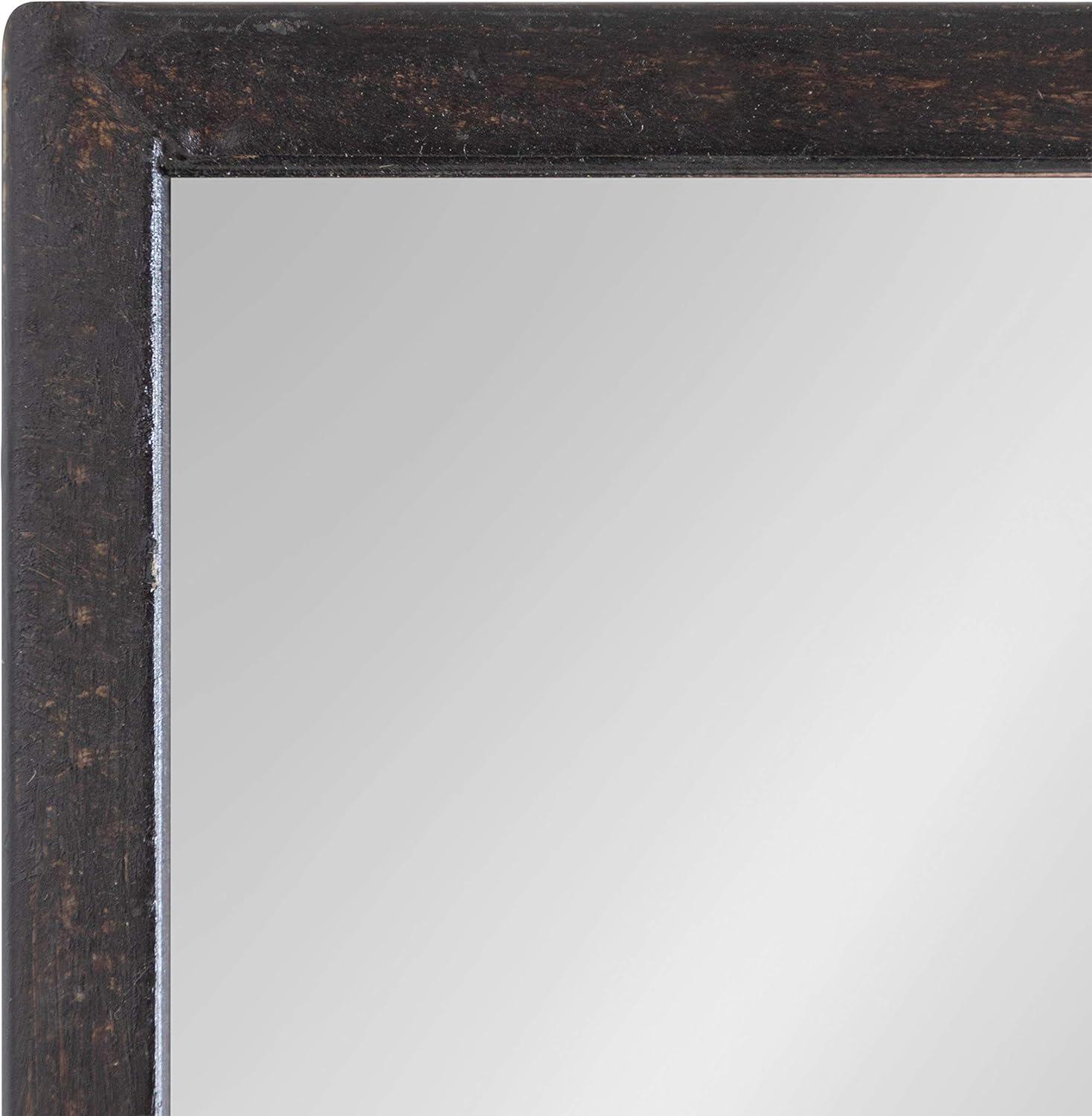 Mehta Functional Wall Mirror Rustic Brown - Kate & Laurel All Things Decor