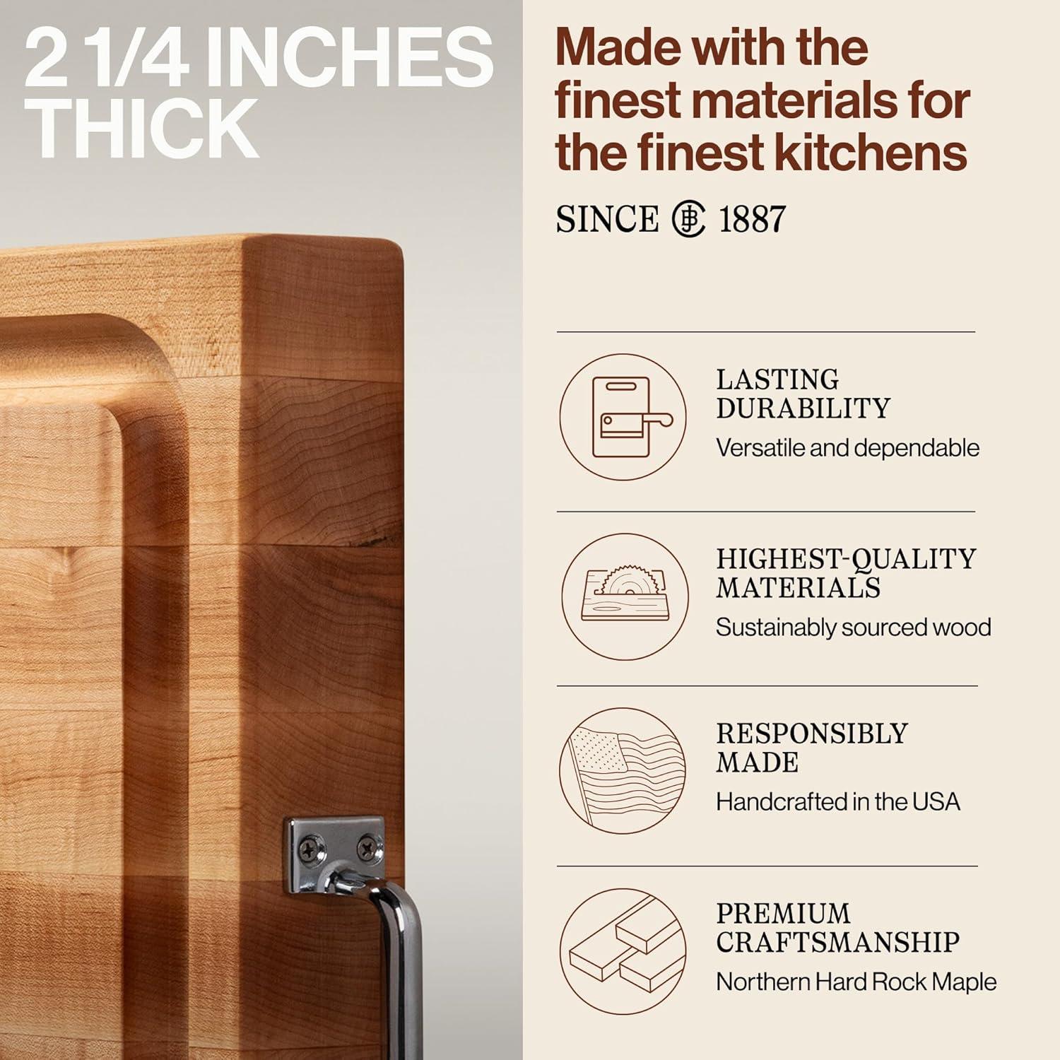 John Boos Wood Edge Grain Reversible Cutting Board