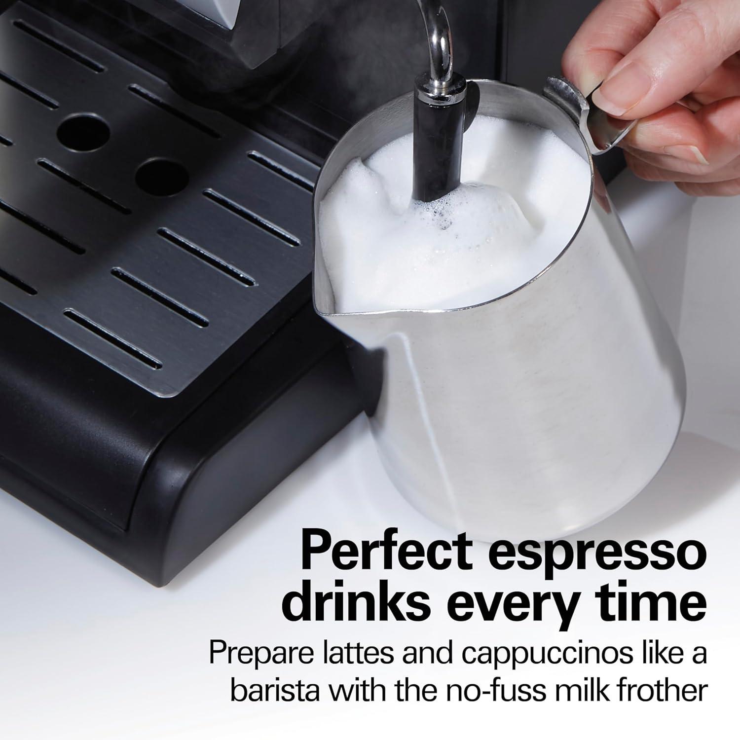 Hamilton Beach Espresso Maker, Black, 15 Bar Pump, New, 40715