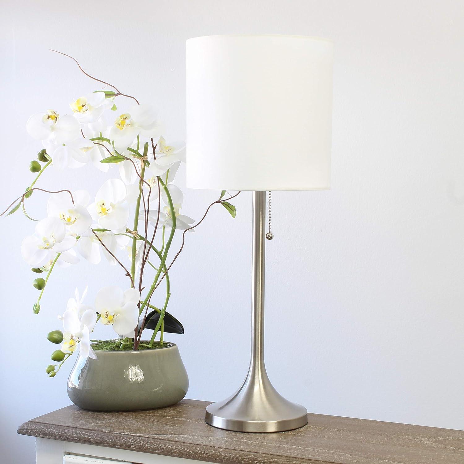 Tapered Desk Lamp with Fabric Drum Shade - Simple Designs