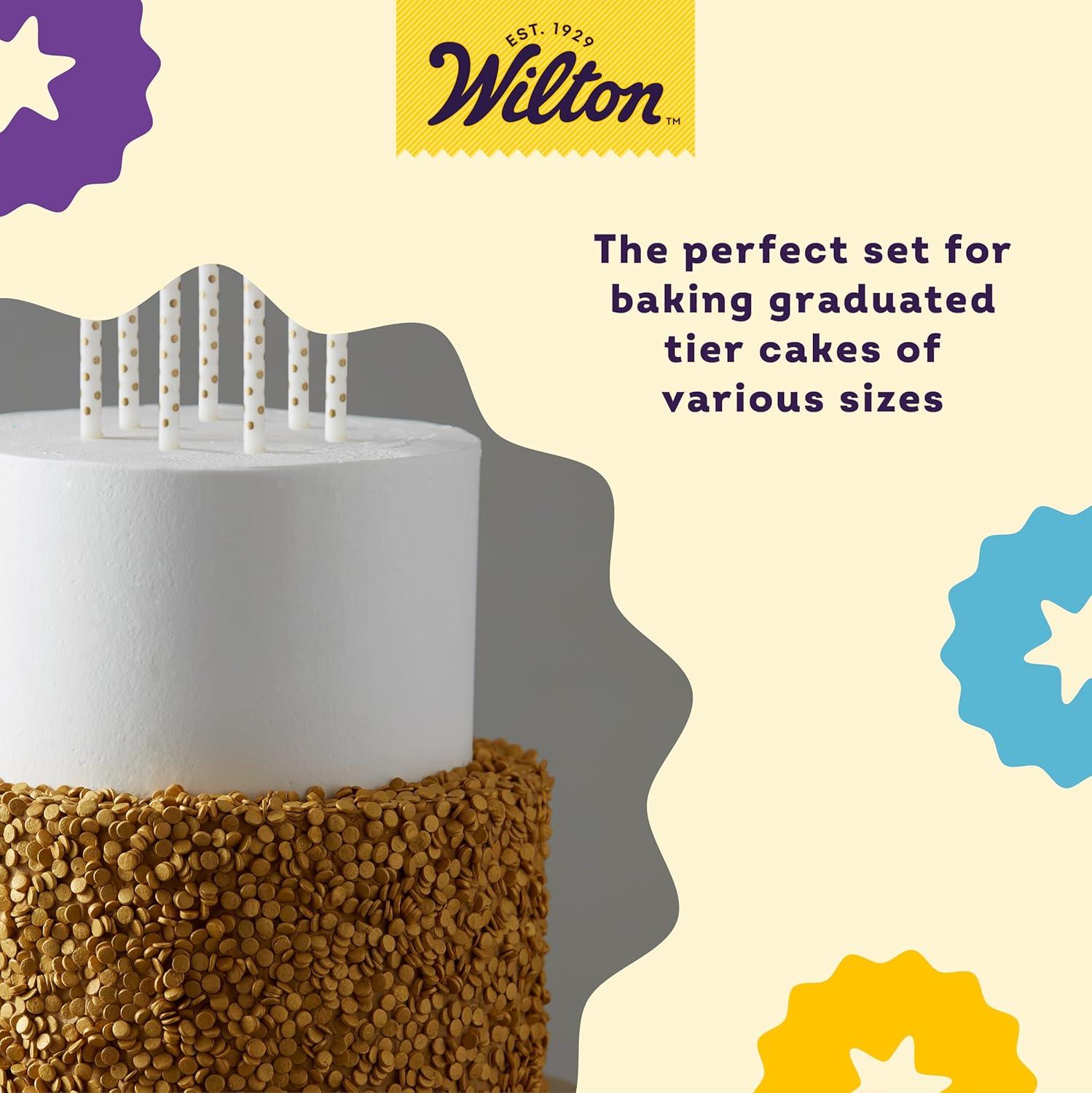 Wilton 4-Piece Round Aluminum Cake Pan Set