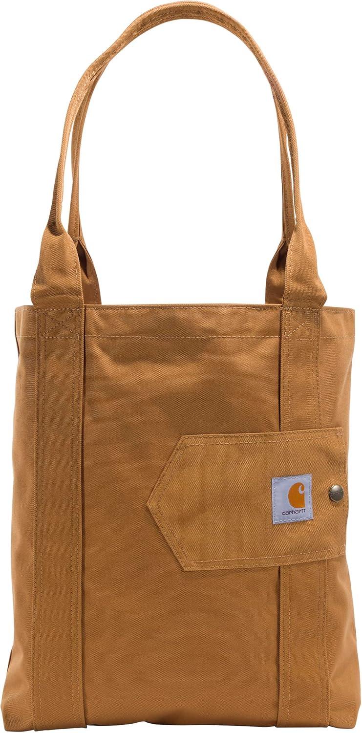 Carhartt Brown Durable Water-Resistant Nylon Tote Bag