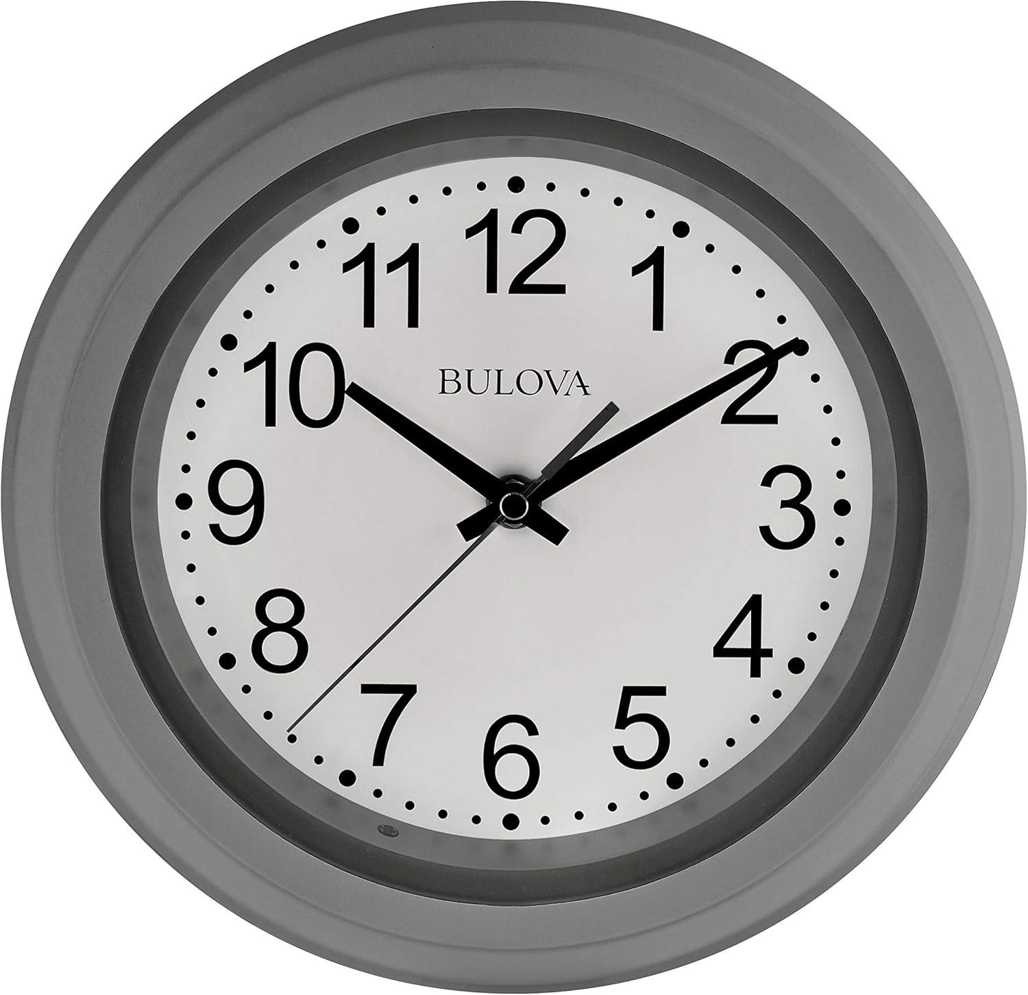 Bulova Clocks Night Vision 10" Diameter Quartz Clock