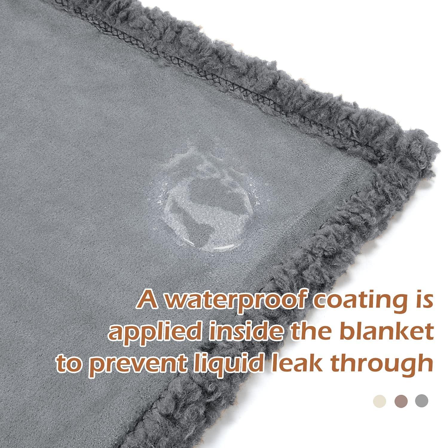 Kritter Planet Soft Luxury Teddy Bear Faux Fur Pet Blanket, Large Dog Blanket, Waterproof Leak Proof Couch Sofa Cover Furniture Protector