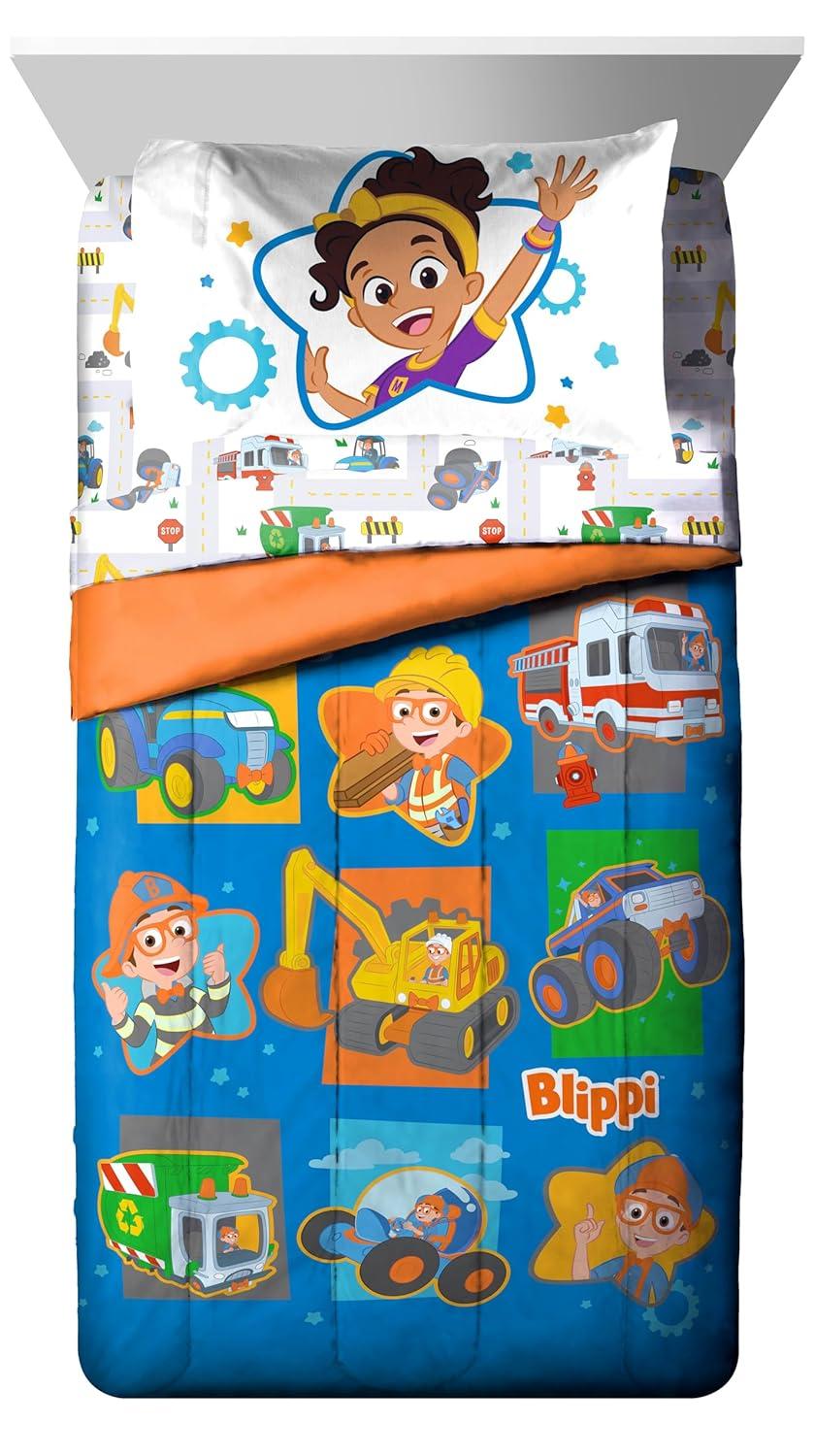 Jay Franco & Sons Blippi How Does This Work Bed Set with Sham Twin