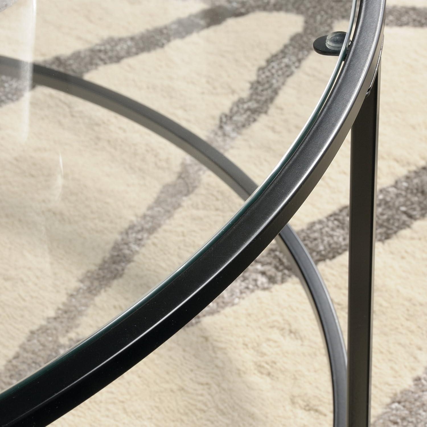 Sauder International Lux Round Coffee Table, Satin Gold