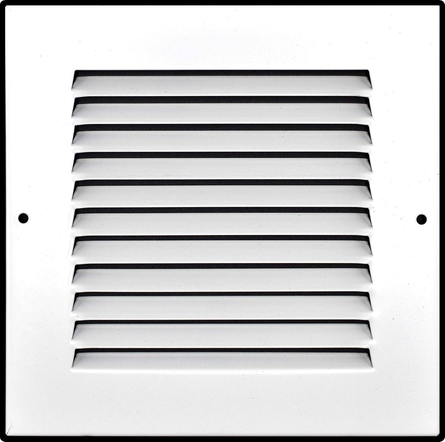 Fits 6x6 Duct Opening 2 WAY Steel Air Supply Diffuser by Handua | Register Vent Cover Grill for Sidewall and Ceiling | White | Outer Dimensions: 7.75" X 7.75"