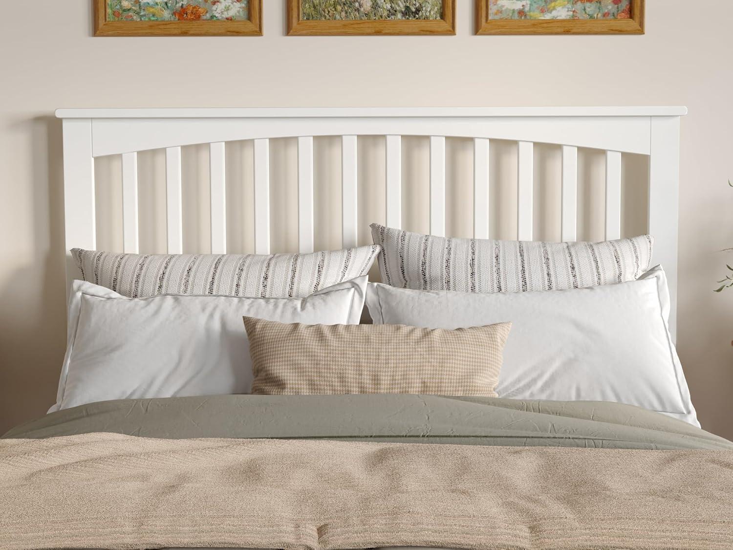 AFI Furnishings Mission Queen Headboard with Turbo Charger in White