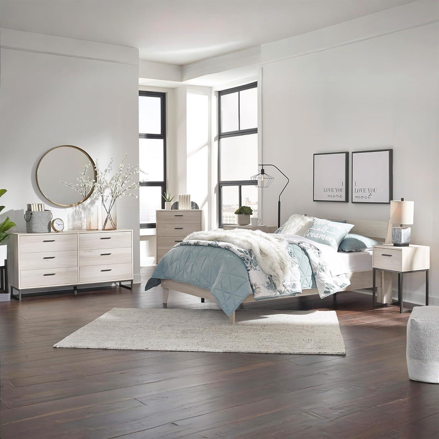 Queen Socalle Platform Bed Natural - Signature Design by Ashley