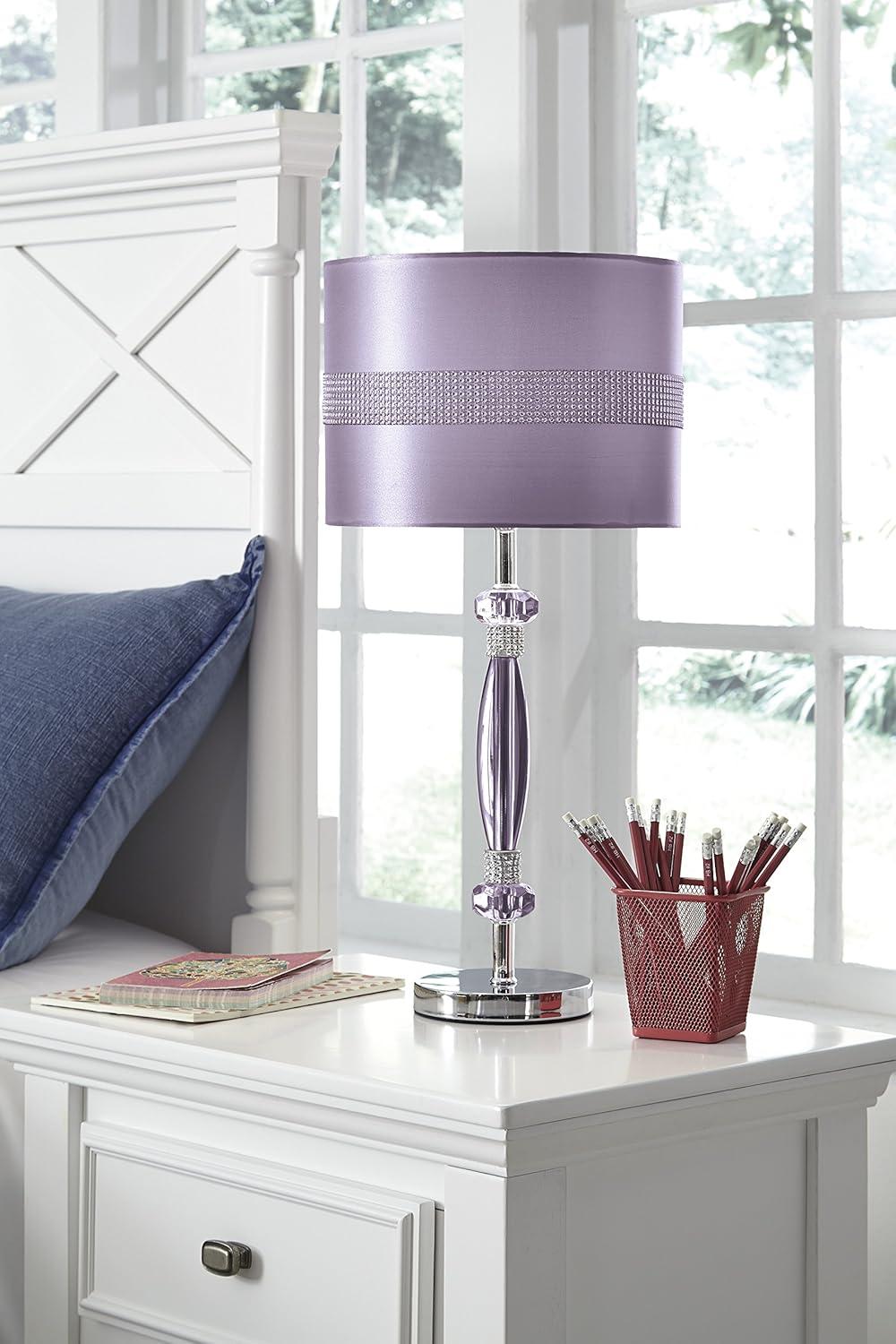 Signature Design by Ashley Nyssa Table Lamp Purple/Silver