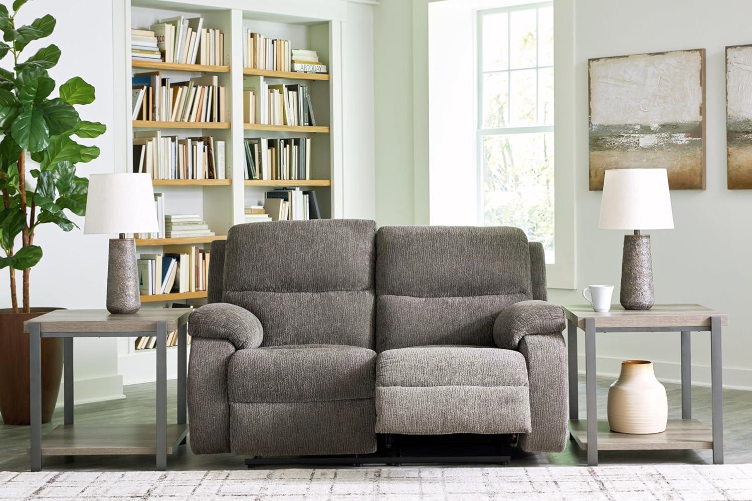 Ashley Furniture Scranto Gray Reclining Loveseat