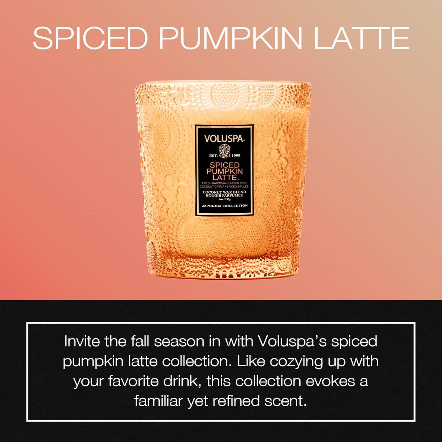 Spiced Pumpkin Latte 9 oz Scented Candle in Glass Jar