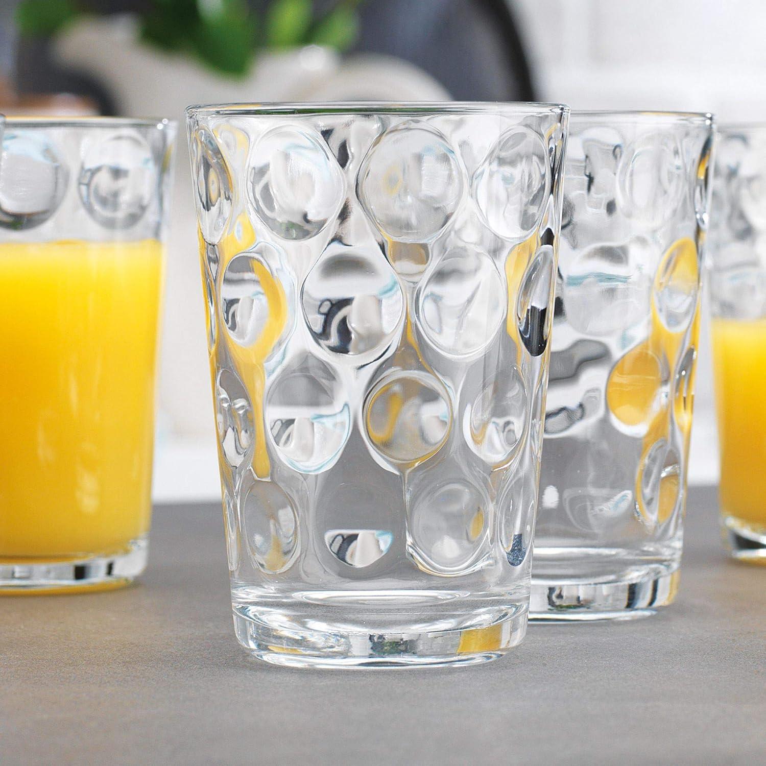 Modern Clear Glass Round Juice Cups Set of 10