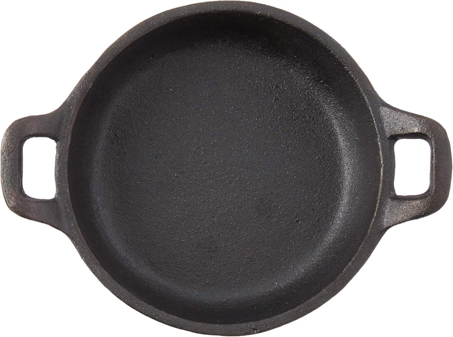 Elegant Black Cast Iron 8 oz Round Mini Server