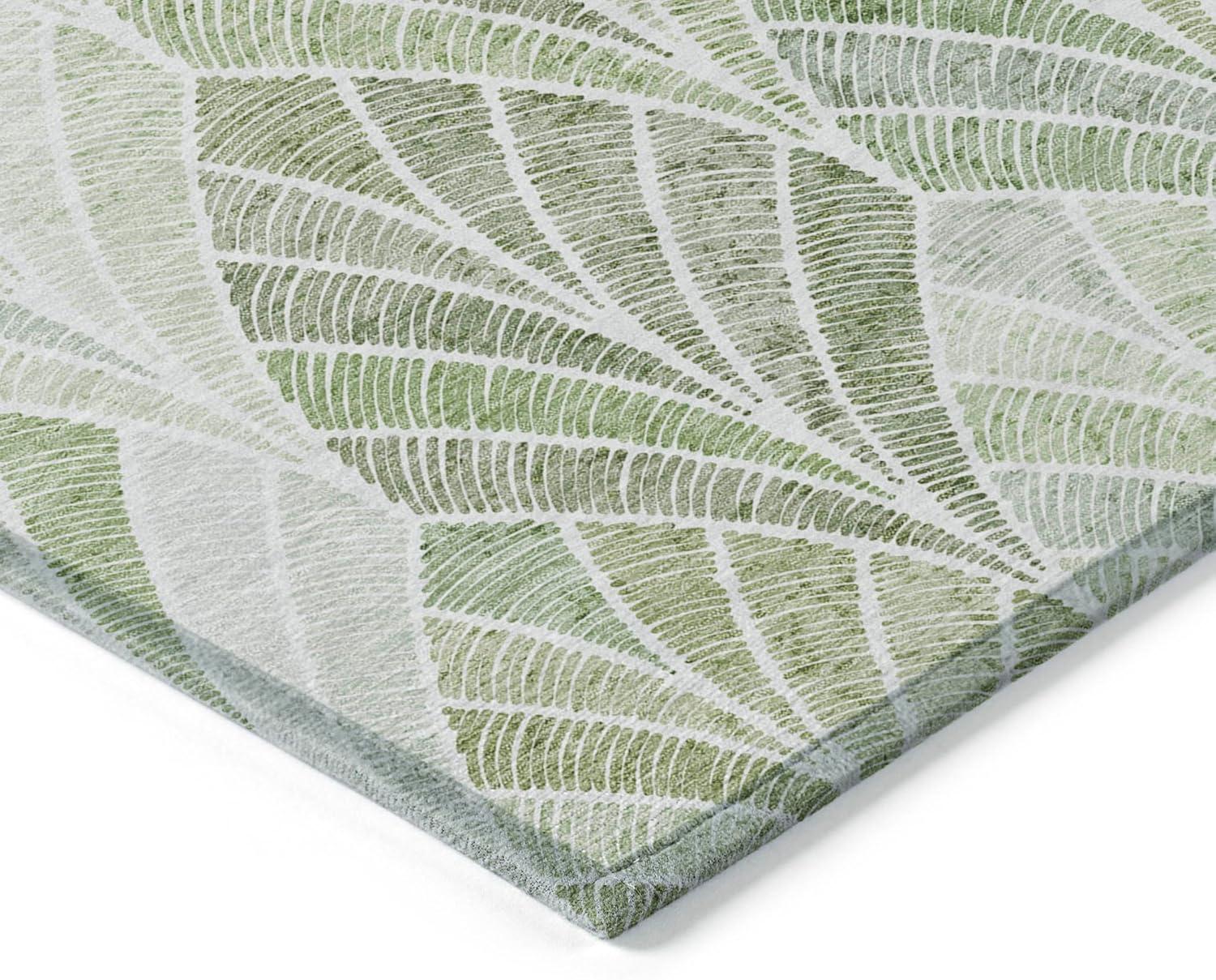 Addison Rugs Chantille ACN851 Sage 2'3" x 7'6" Indoor/Outdoor Hallway Runner Rug, Machine Washable, Stain Resistant, Easy Clean, Non Shedding, for Kitchen, Bathroom, Laundry and Bedroom