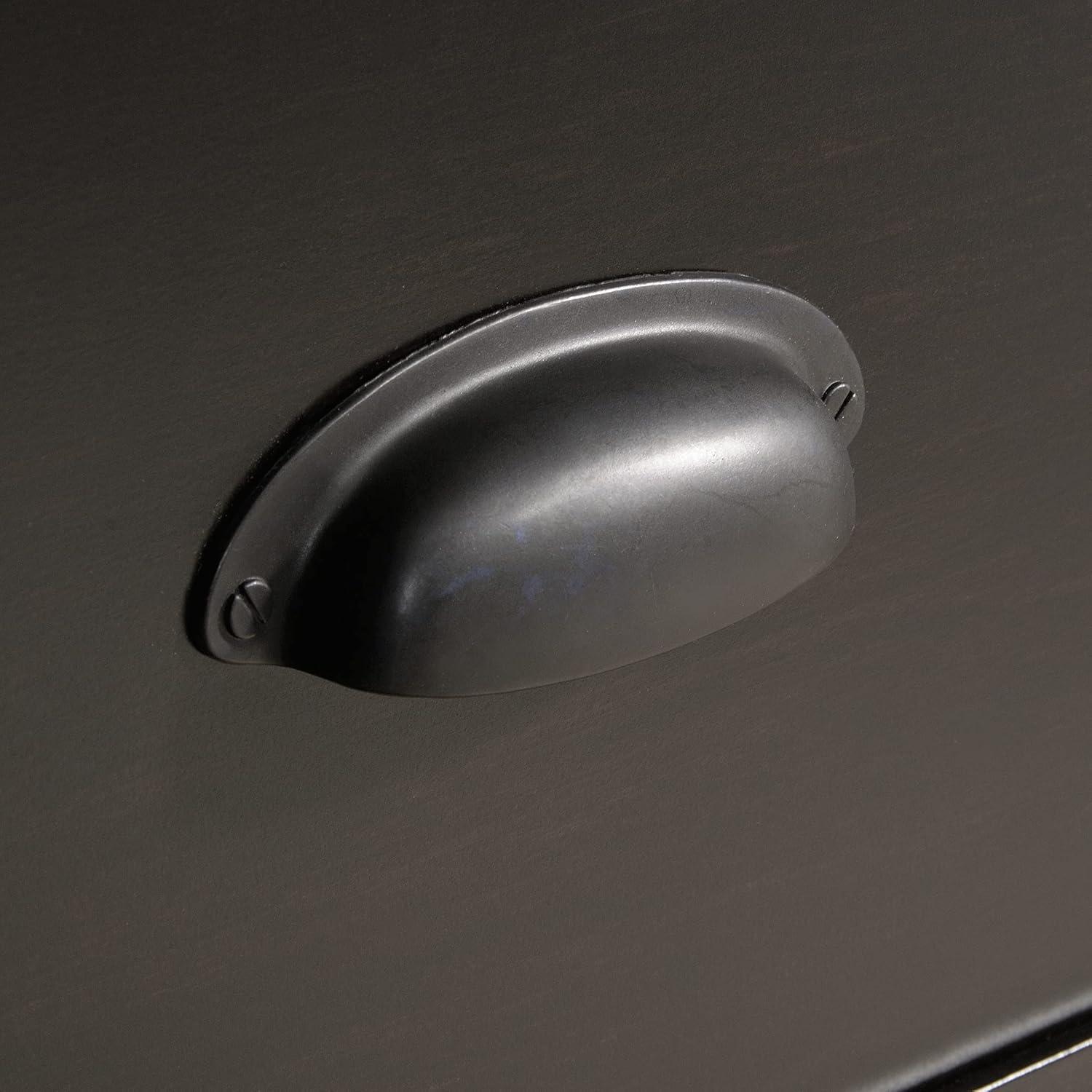 2 Drawer County Line Lateral File Cabinet Estate Black - Sauder: Modern Style, MDF, Paper Laminate Surface