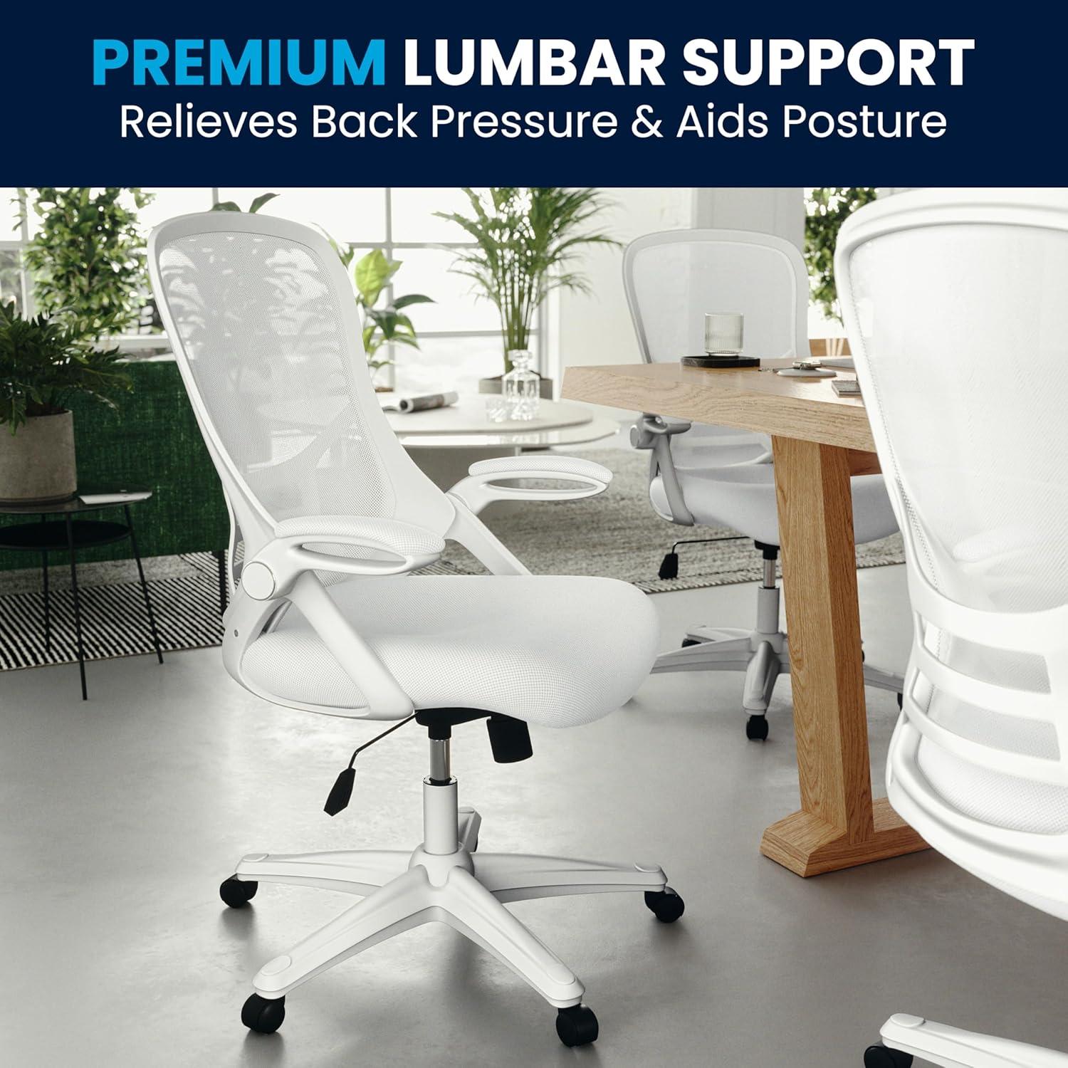 Flash Furniture Cappello High-Back Mesh Swivel Ergonomic Office Chair with Flip-Up Arms