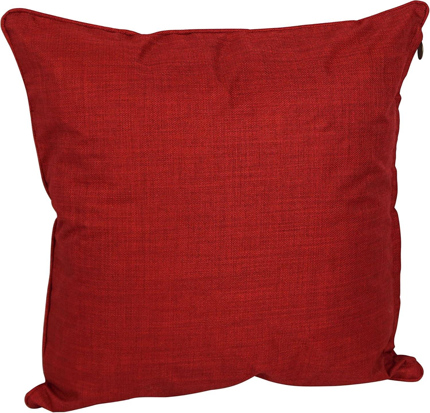 Paprika Red 25" Square Double-Corded Floor Pillows, Set of 2