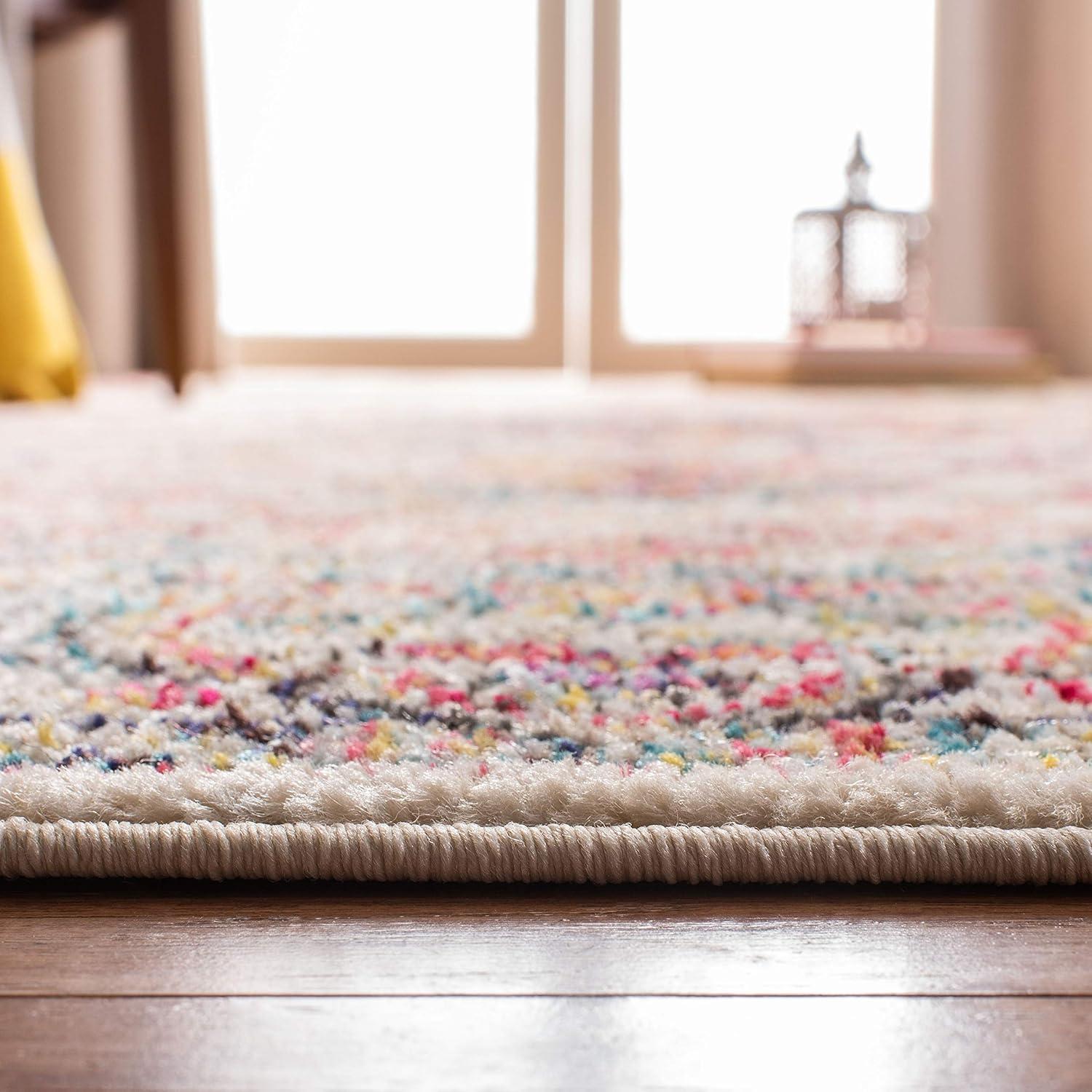 Madison MAD256 Power Loomed Area Rug - Ivory/Red - 4'x6' - Safavieh.