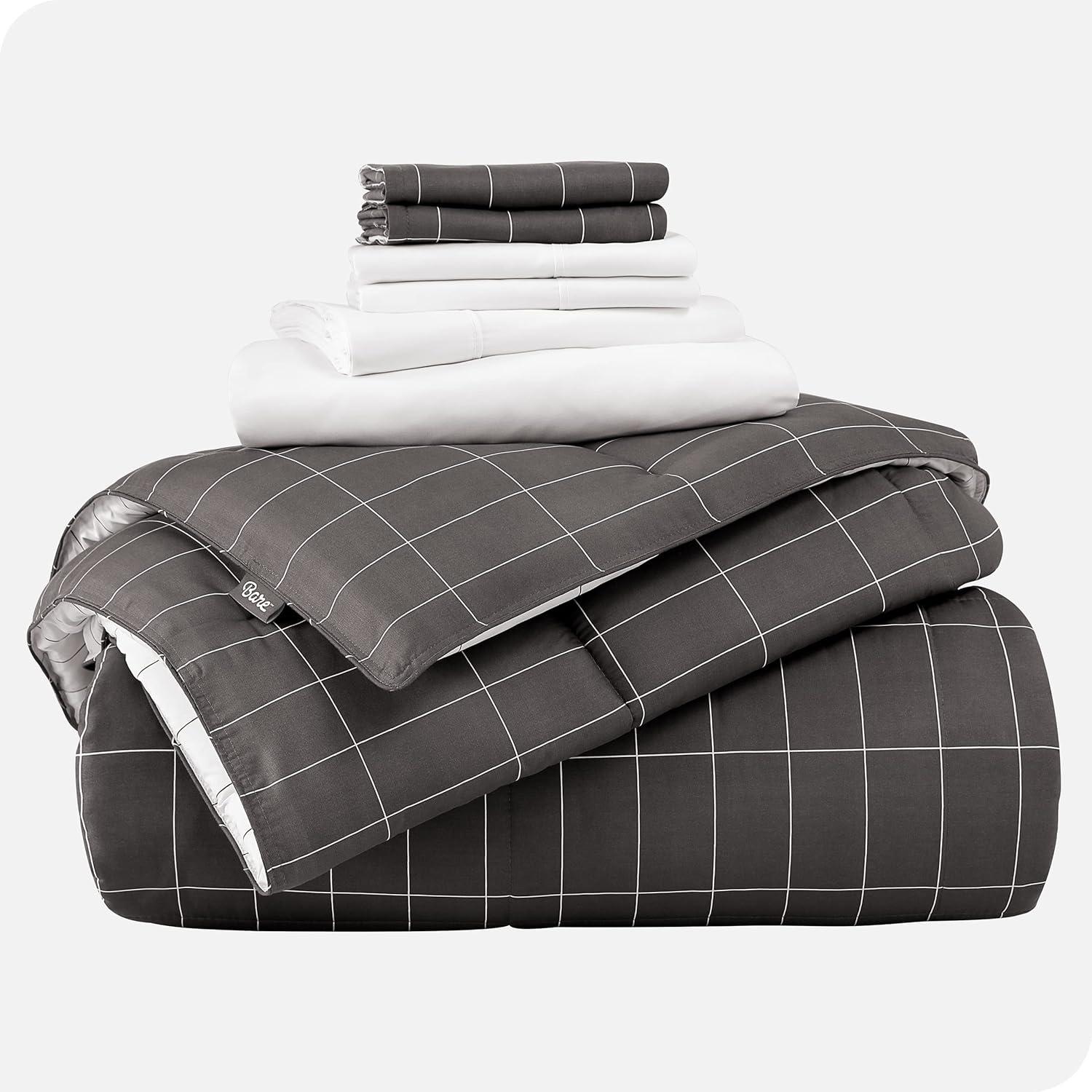 Double Brushed Bed in a Bag Comforter Set by Bare Home