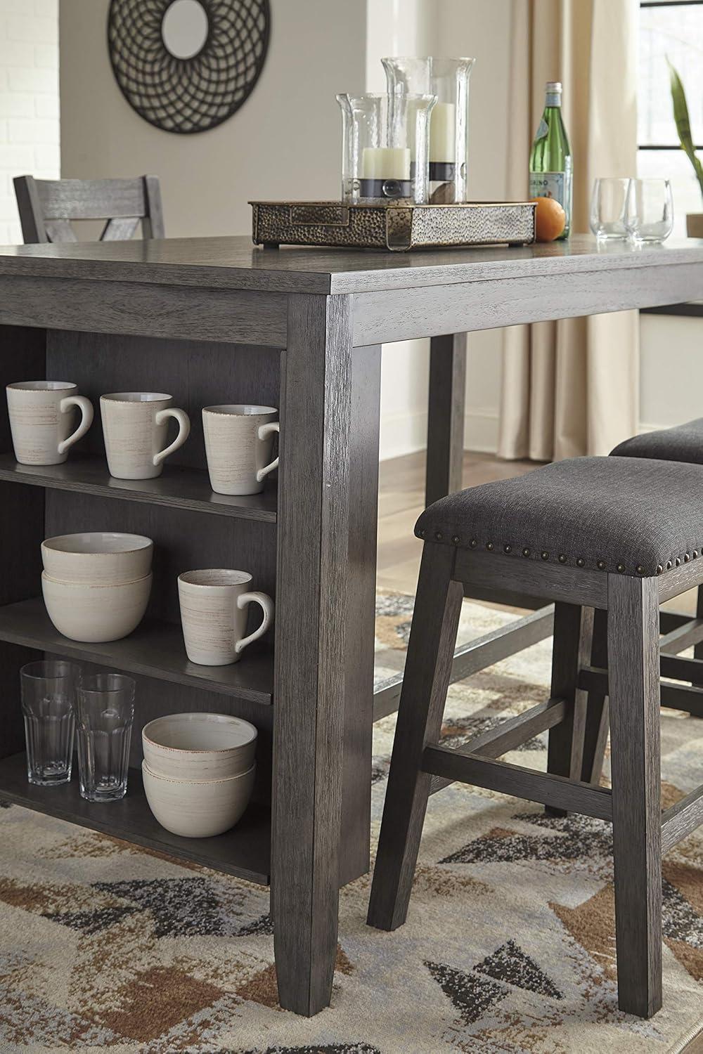 Signature Design by Ashley Caitbrook Rustic 24.4" Counter Height Upholstered Barstool, Set of 2