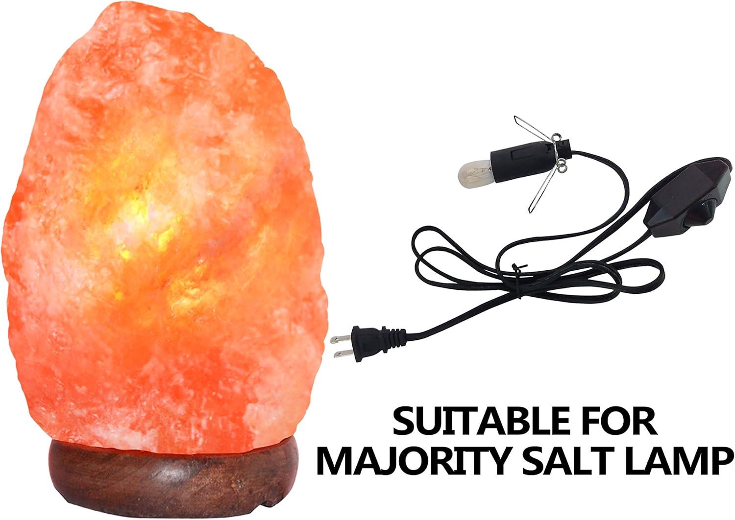 Haraqi Himalayan Salt Lamp Cord and Bulb with Dimmer Switch
