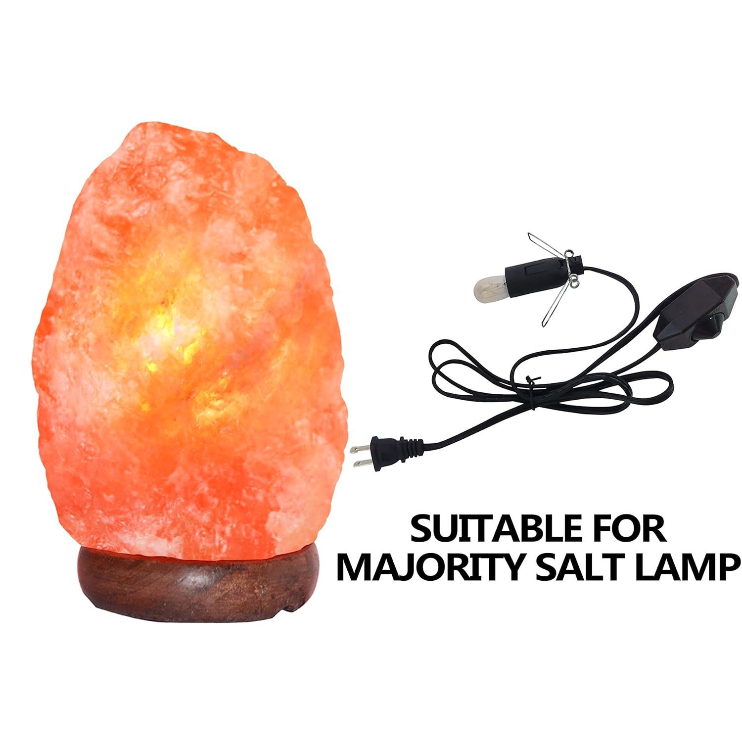 Haraqi Himalayan Salt Lamp Cord and Bulb with Dimmer Switch