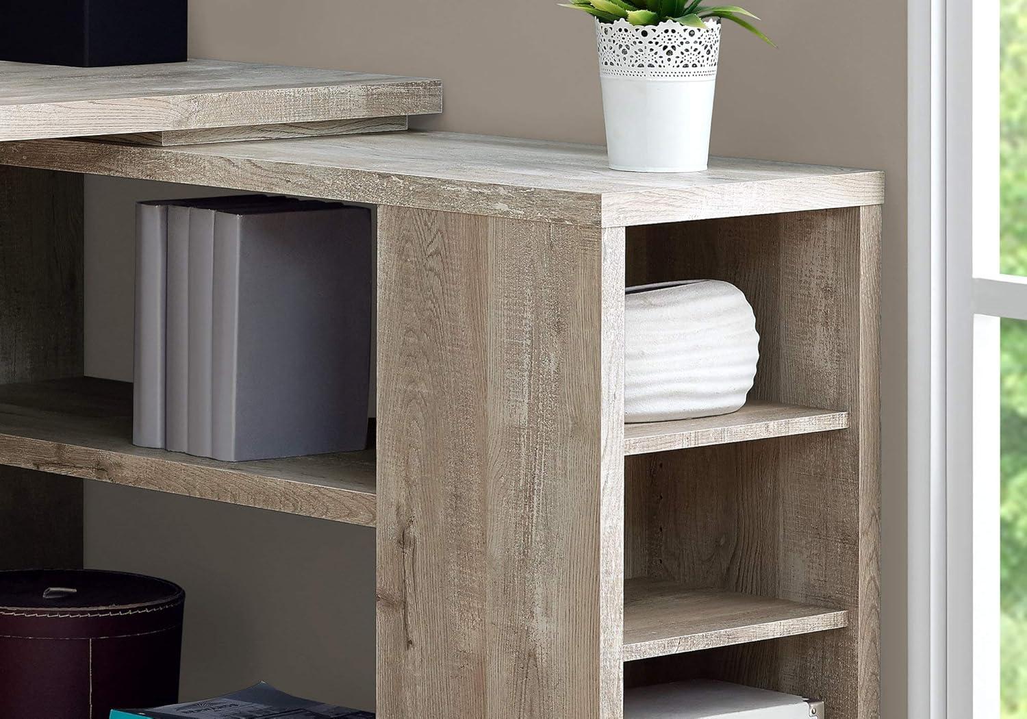 Ivy Bronx Leomia Computer Desk, Home Office, Corner, Storage Drawers, L Shape, Work, Laptop, Laminate, Black