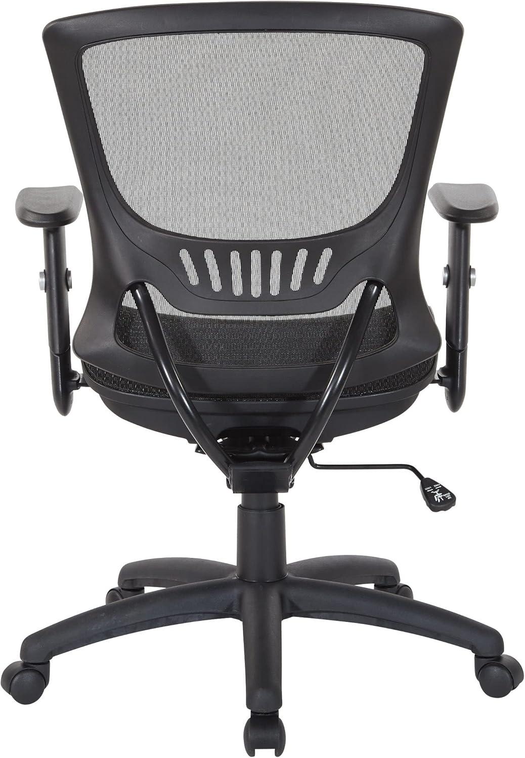 Manager's Chair  Mesh Screen Seat and Back in Black Fabric